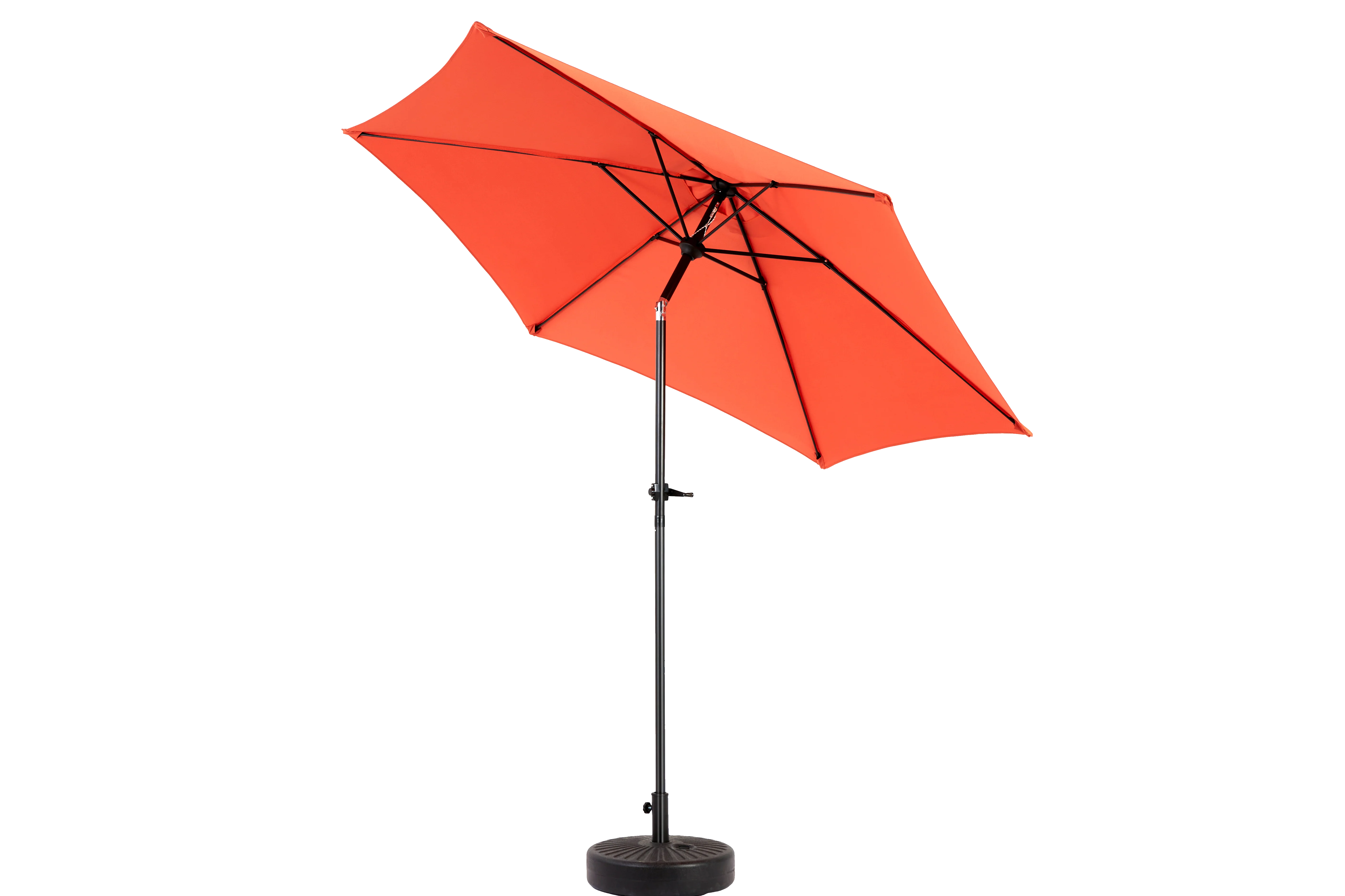 Outdoor Umbrella 9 Ft Double Sided Rectangular with Crank, Orange - Image 8