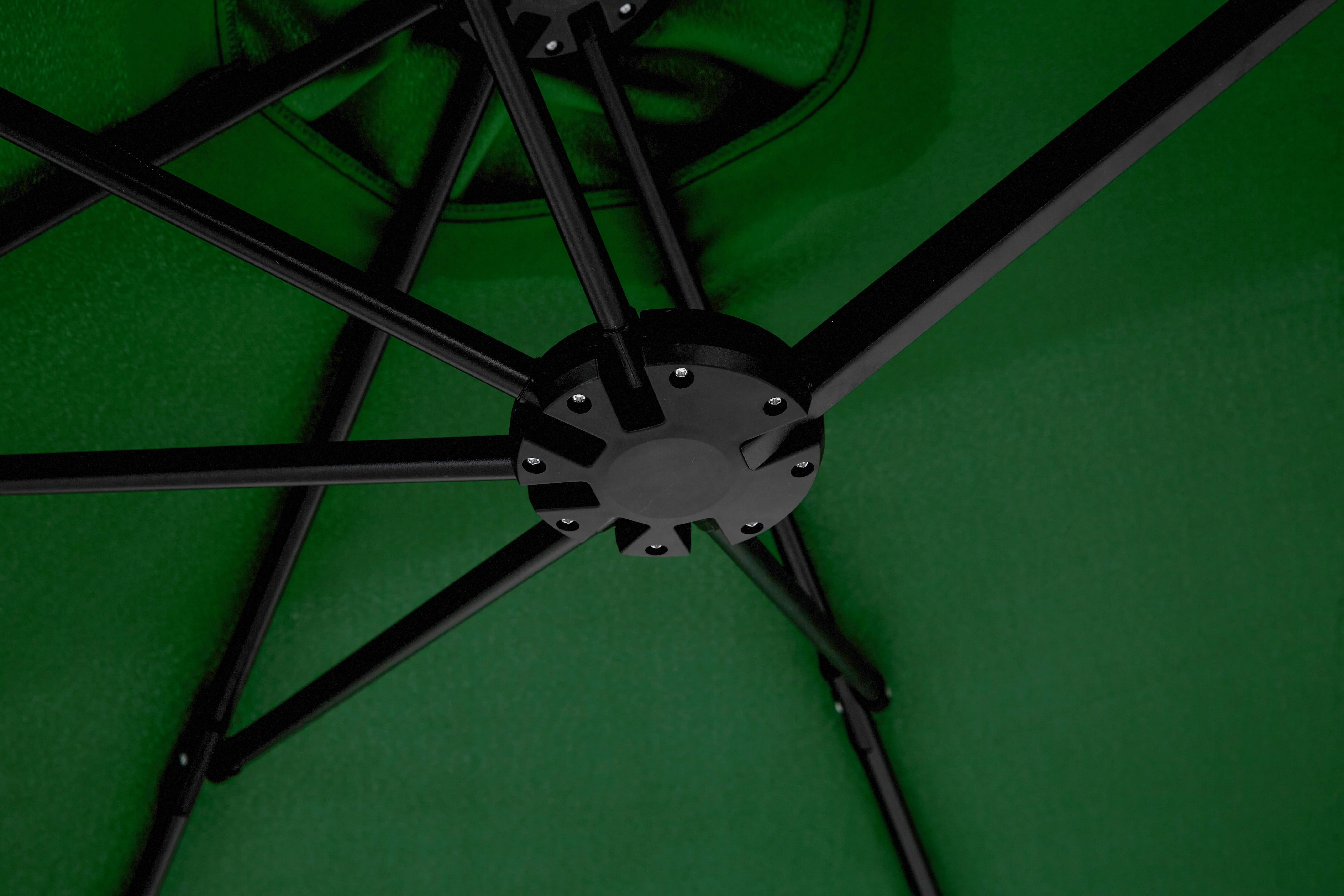 Outdoor Umbrella Double Sided 14.8 Ft Rectangular Large Crank - Dark Green - Image 4