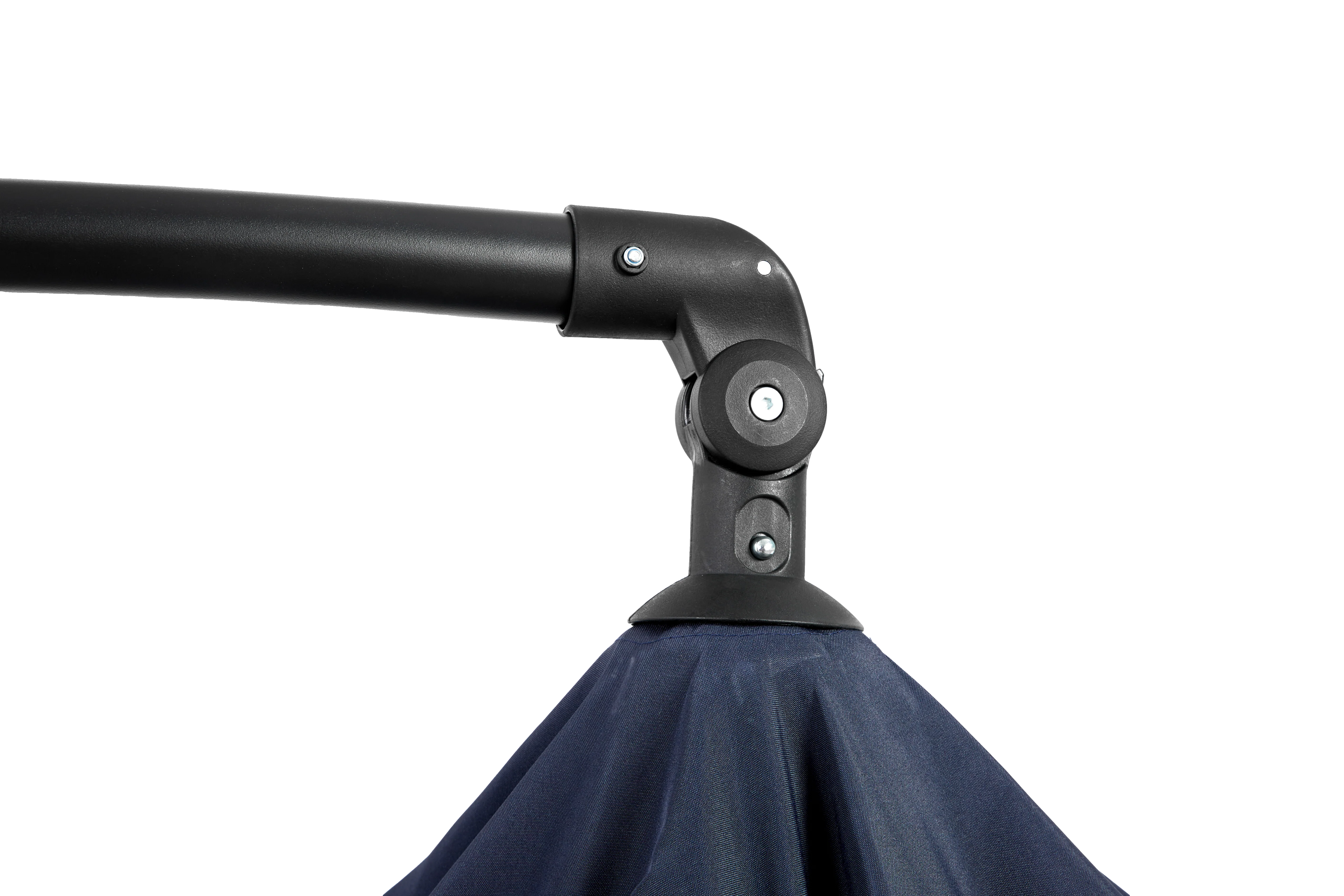 Outdoor Umbrella Rectangular 14.8 Ft Double Sided with Crank, Navy Blue - Image 2