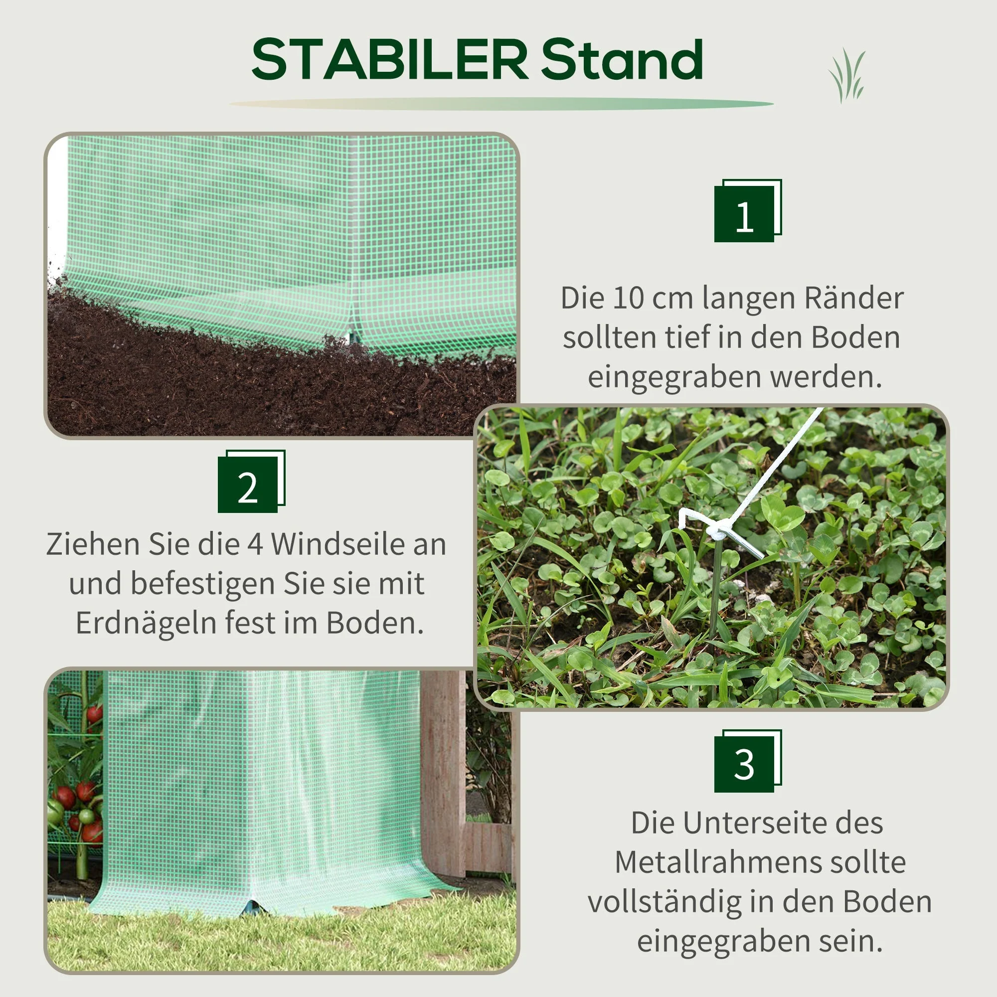 Outsunny Greenhouse with Roll-Up Door and Side Window, 200 x 76 x 168 cm, Green PE Mesh Film - Image 6