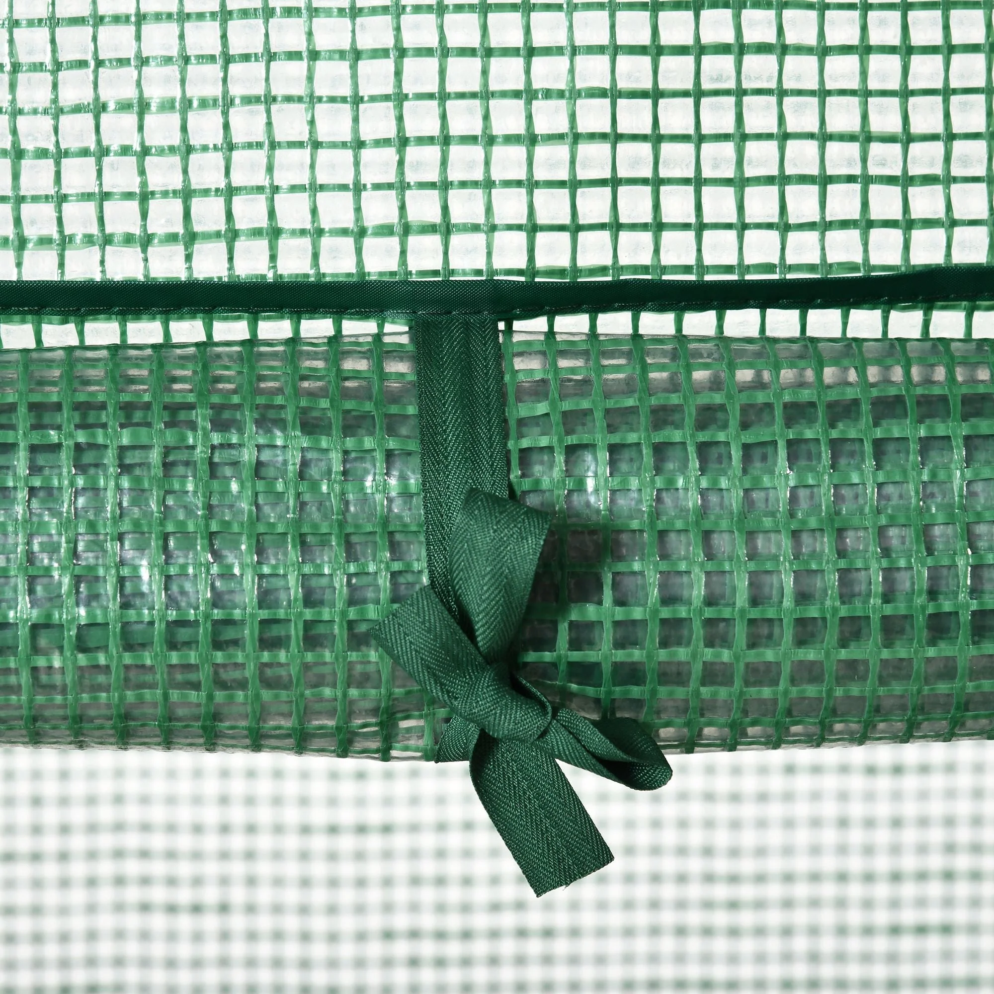 Outsunny Mini Greenhouse with 3 Shelves and Roll-Up Door, 69 x 49 x 125 cm, Green Foil - Image 8