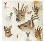 Paper Napkins - Portraits of Deer