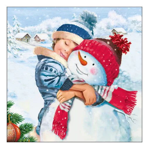 Paper Napkins - Sweet Snowman