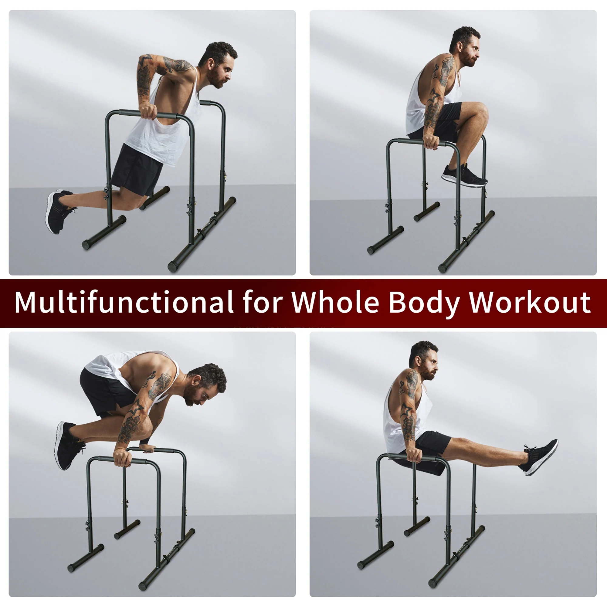 Parallel Bars, Adjustable Height, Heavy-Duty Steel - Image 7