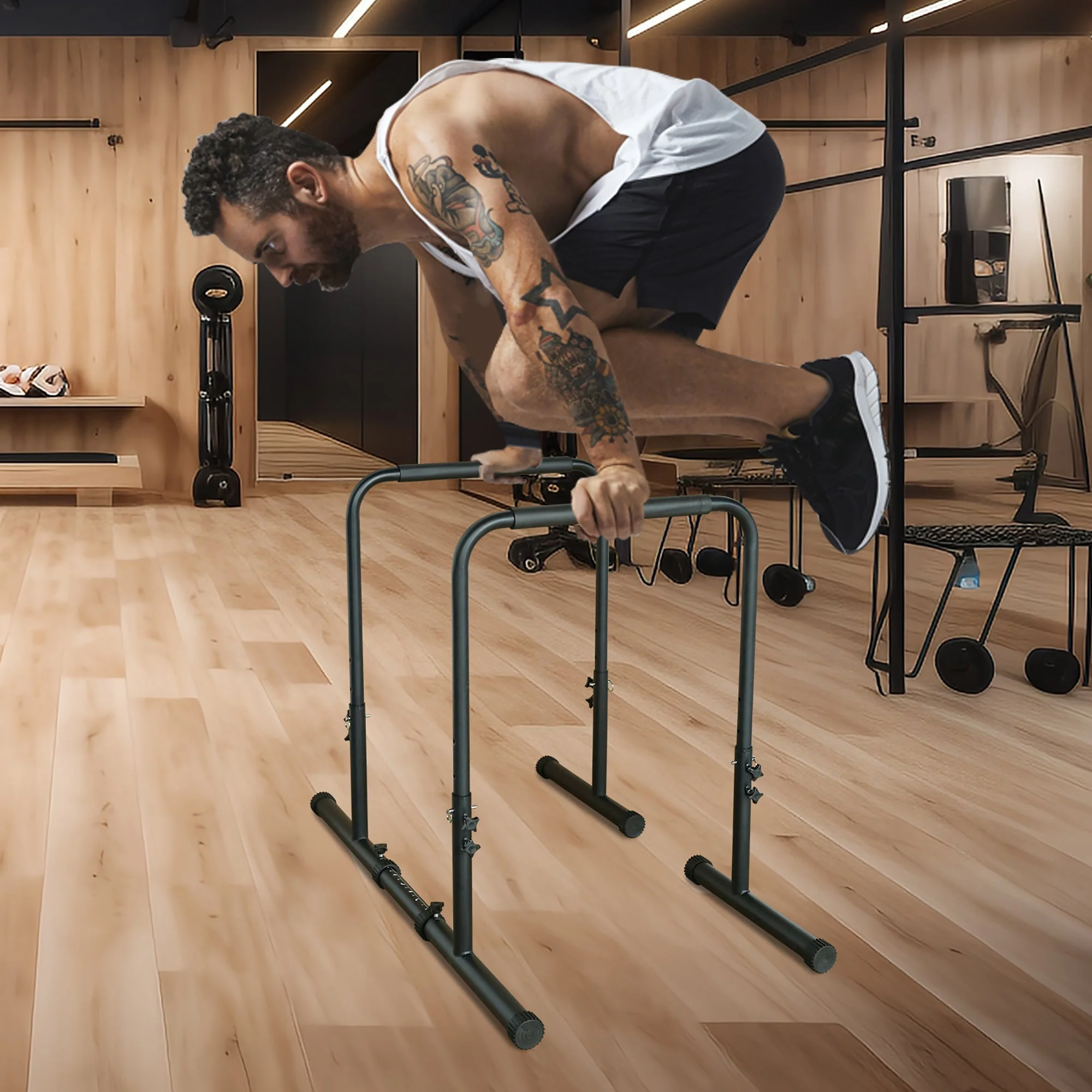 Parallel Bars, Adjustable Height, Heavy-Duty Steel - Image 8
