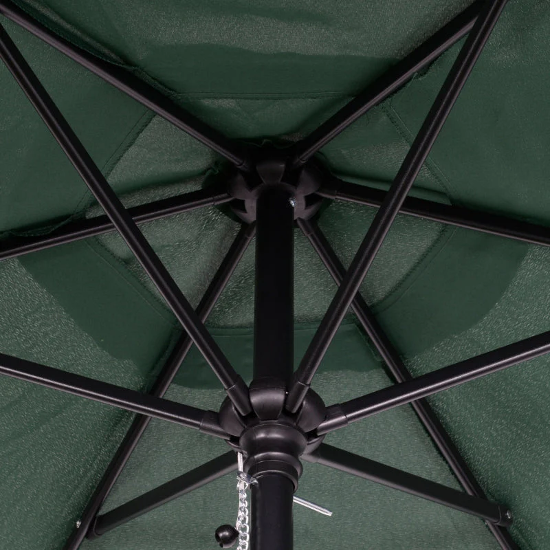 Parasol 196cm Hexagonal Windproof Crank Green - Image 8