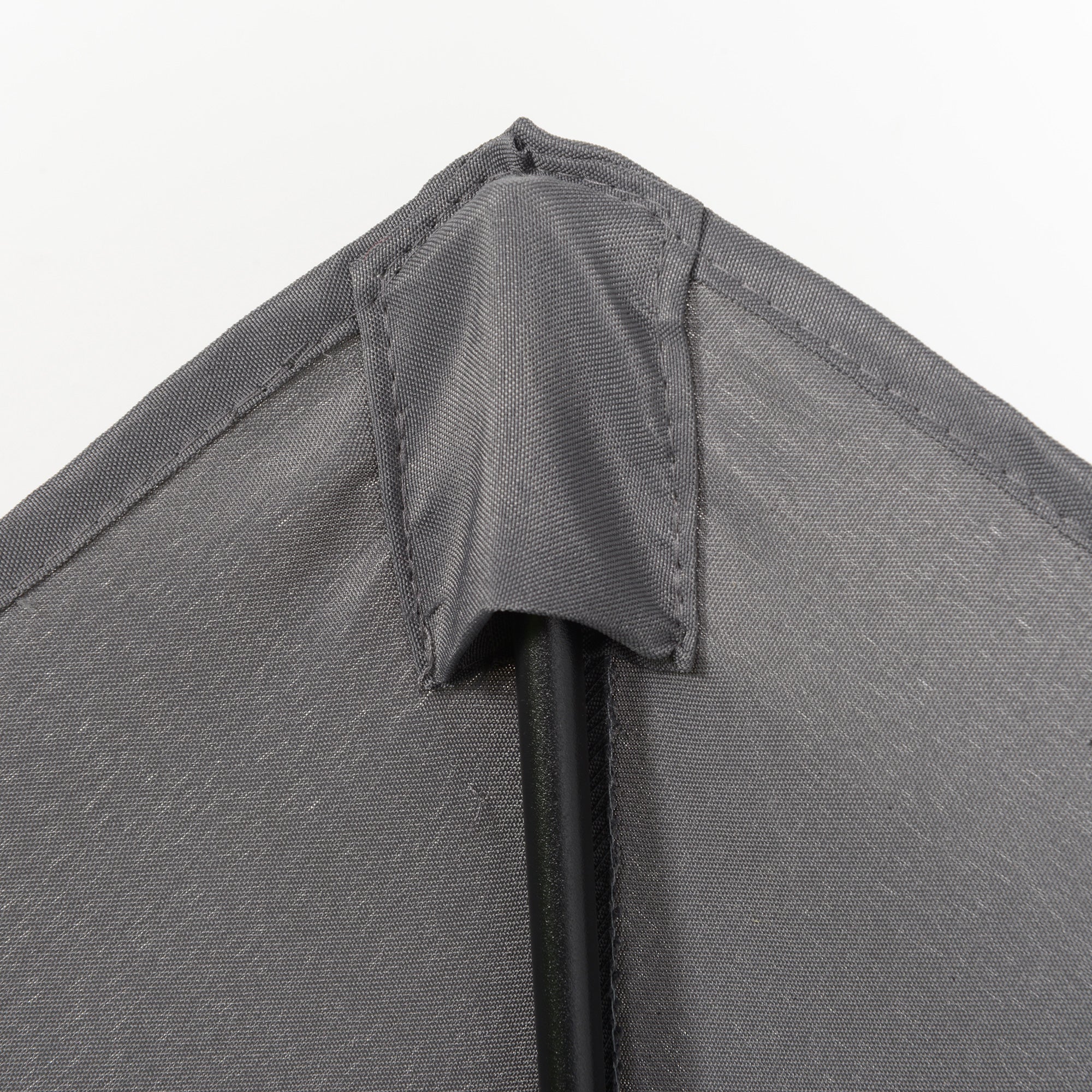 Parasol 196cm Rotating Hexagonal Windproof Dark Grey - Image 7