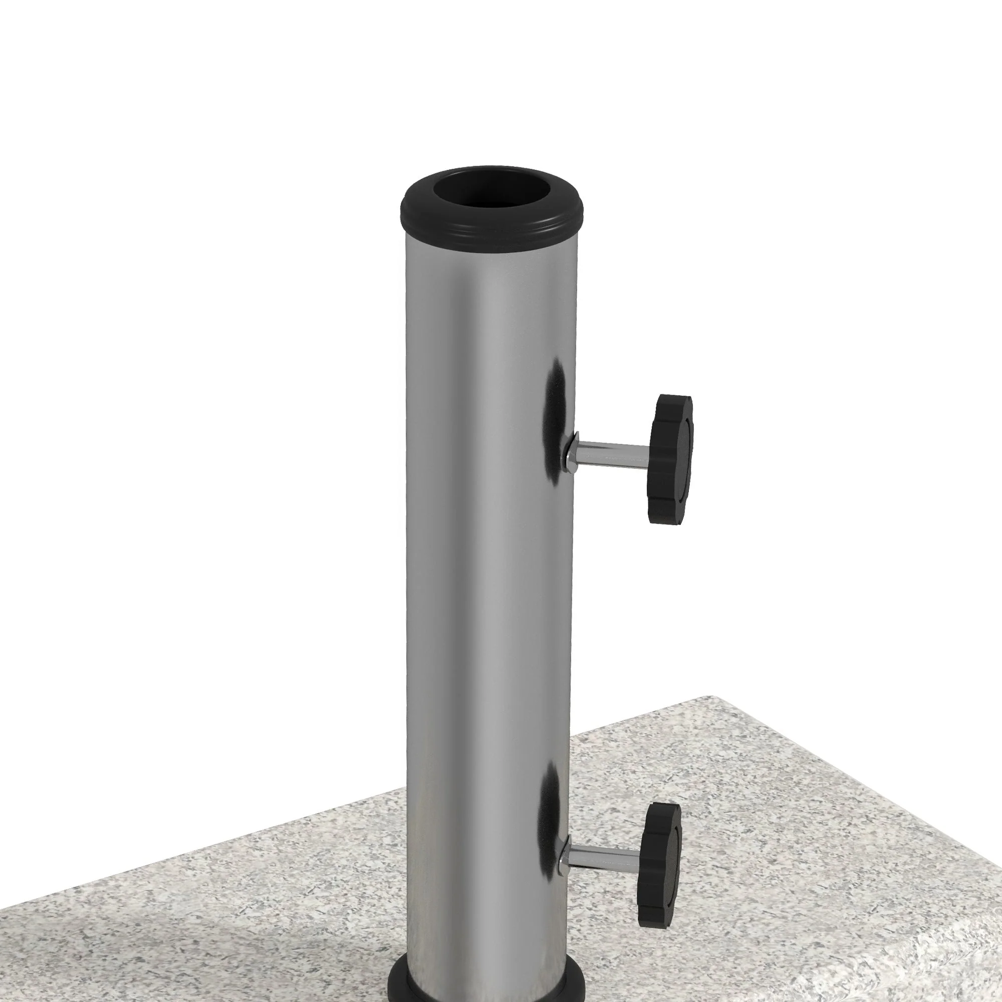Parasol Base 25kg Semi-Circular Stand for 32/38/48mm Pole Garden/Balcony Granite Grey - Image 7