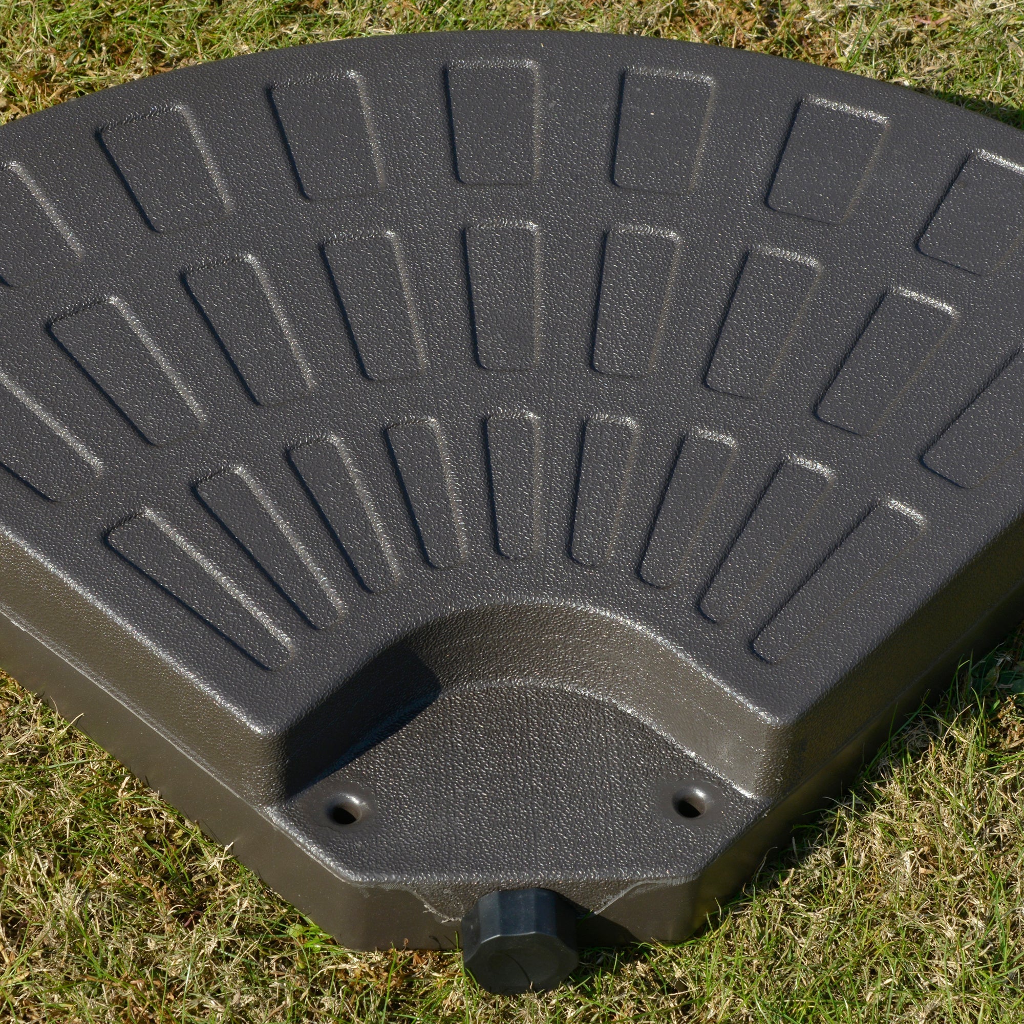 Parasol Base Fillable 17kg Water/25kg Sand HDPE, Coffee Color - Image 8