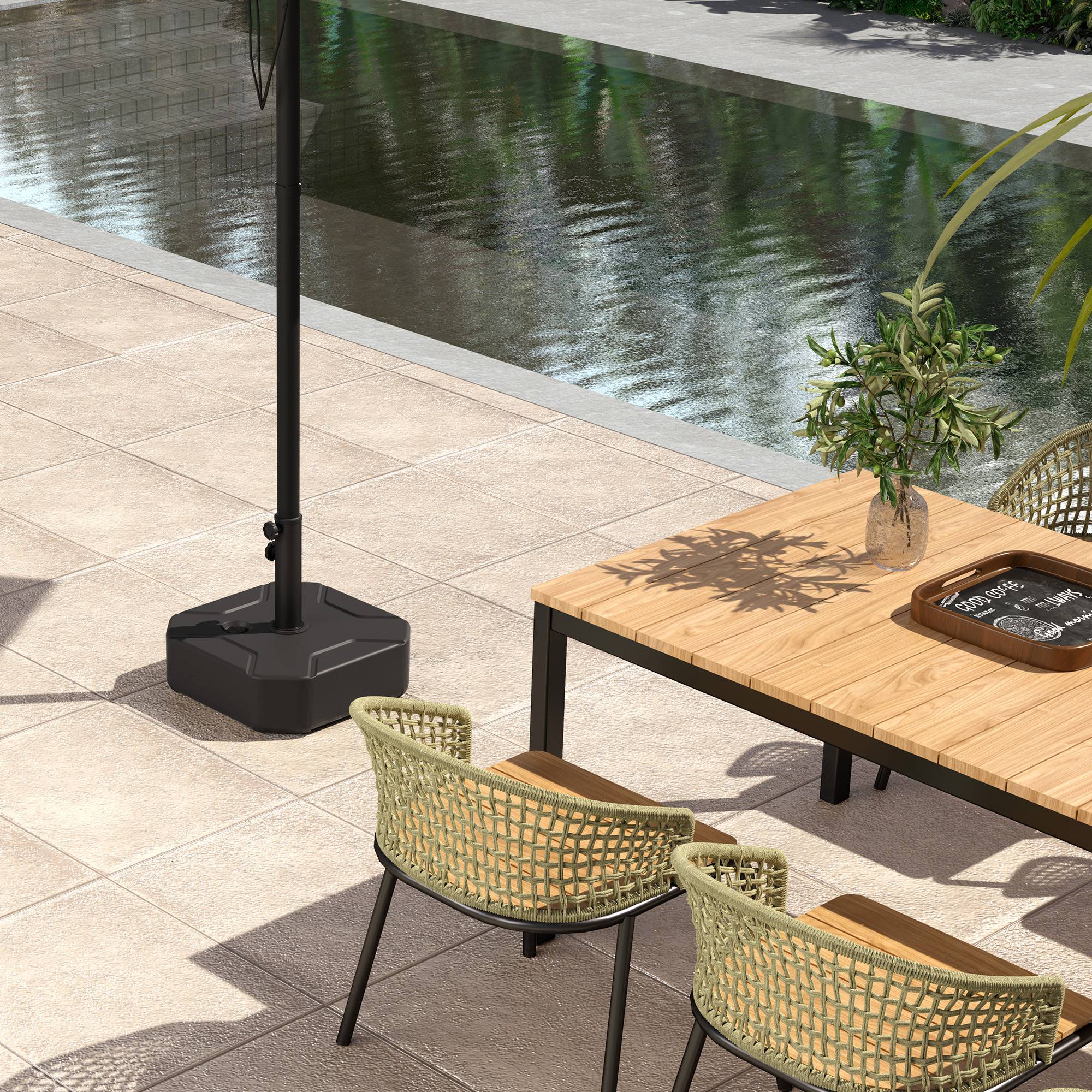 Parasol Base Square Fillable 25kg for 38/48mm Poles - Image 8