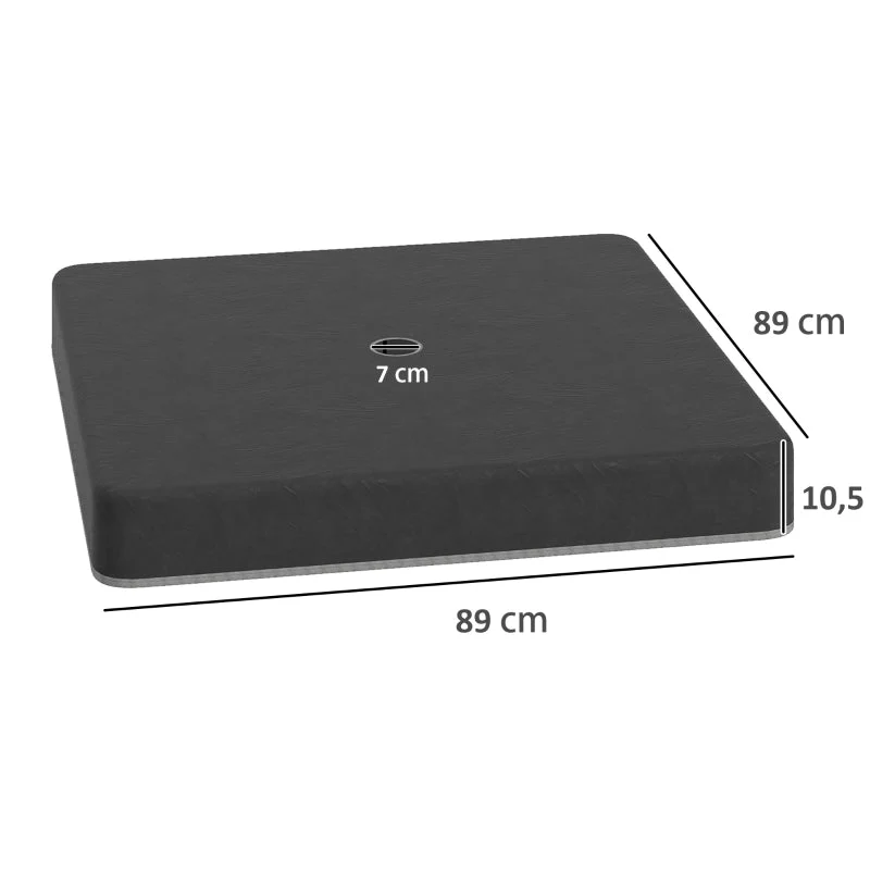 Parasol Base Weights, Waterproof Sand Fillable, Black Plastic - Image 3