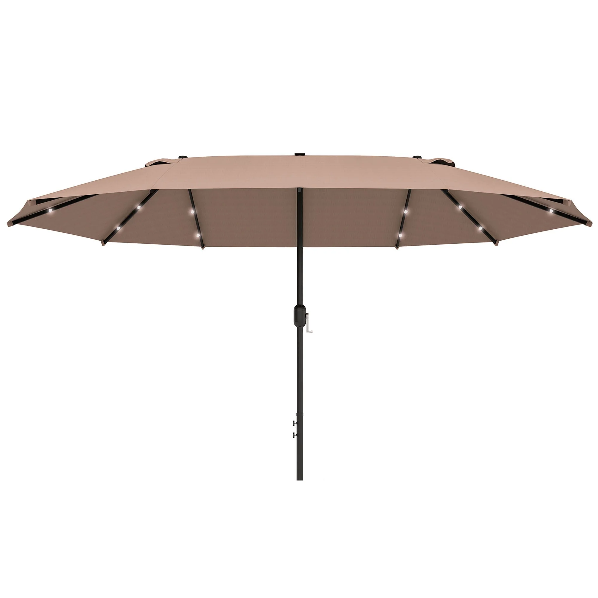 Parasol Double, LED Oval, Khaki - Image 2