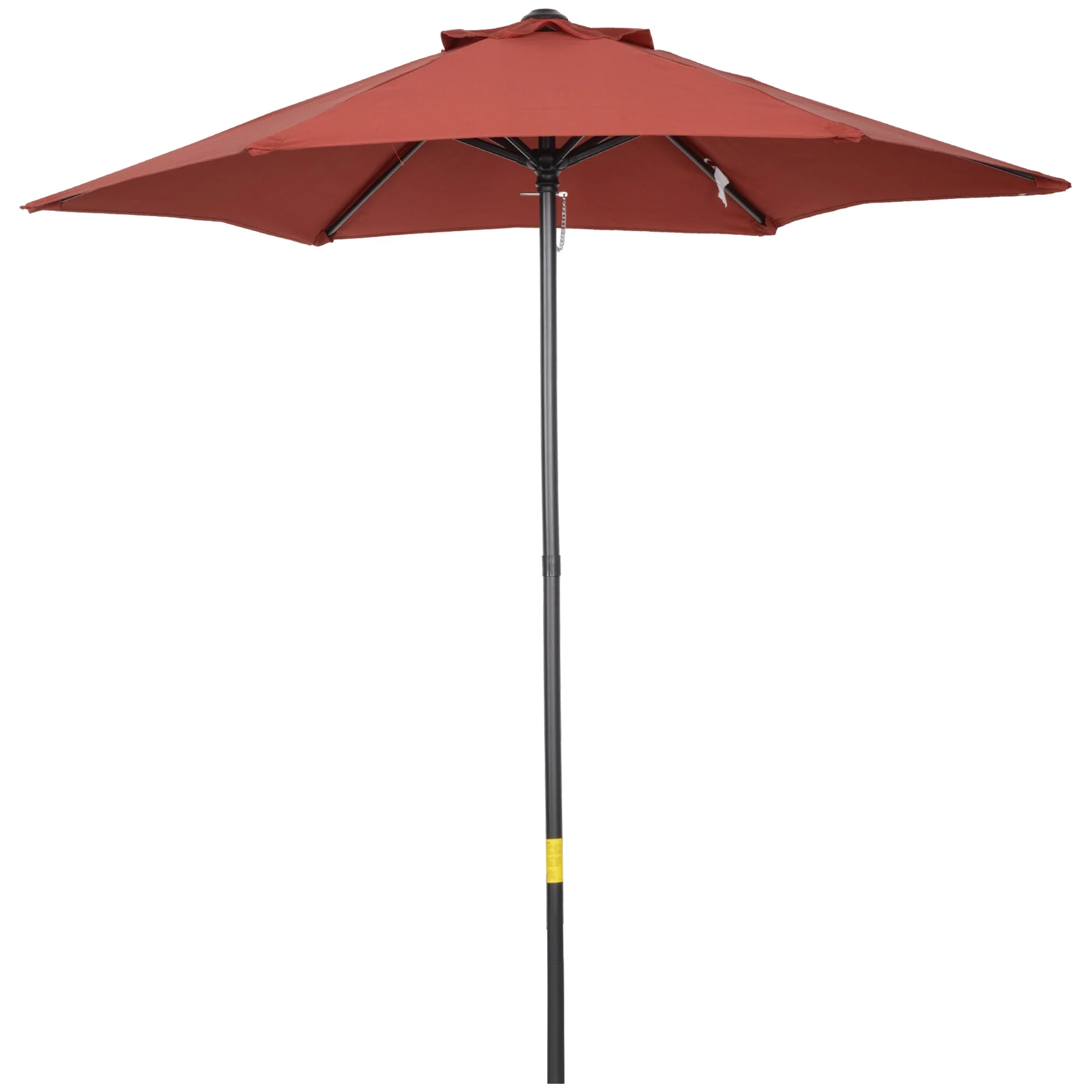 Parasol Ø196 cm Rotating Tilt Windproof Hexagonal Wine Red - Image 2