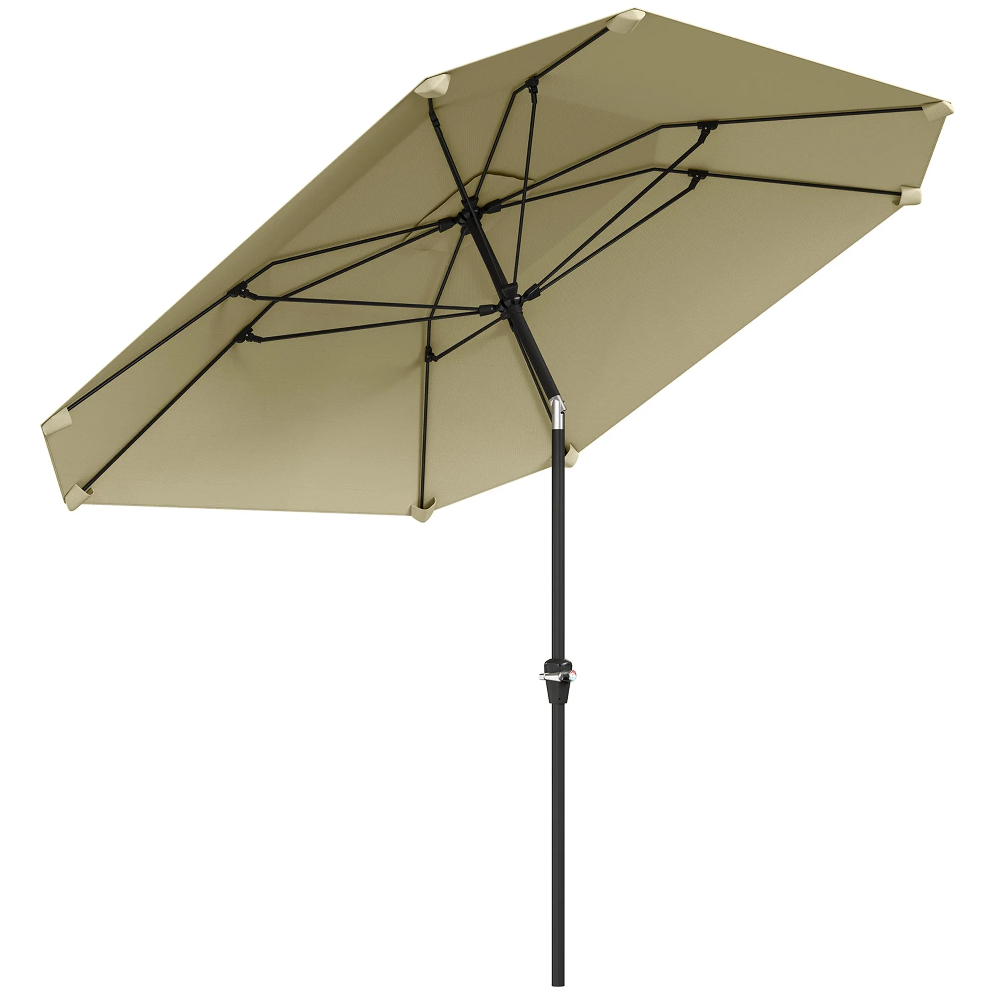 Parasol, Octagonal Folding Beach Patio, Beige - Image 2