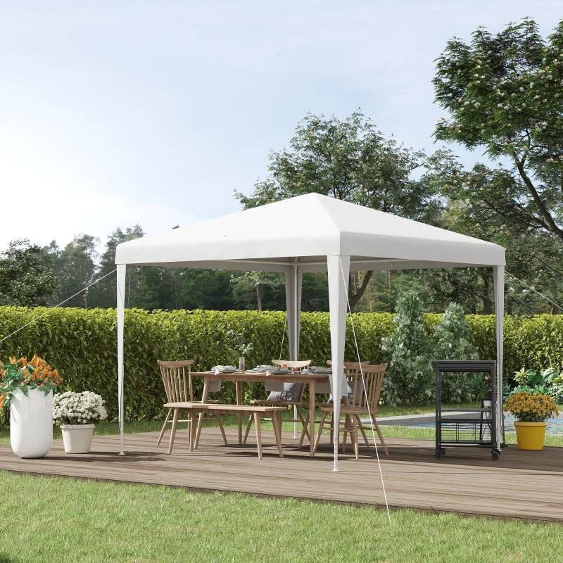 Pavilion, 2.7x2.7m Rectangular Water-Repellent, White - Image 2