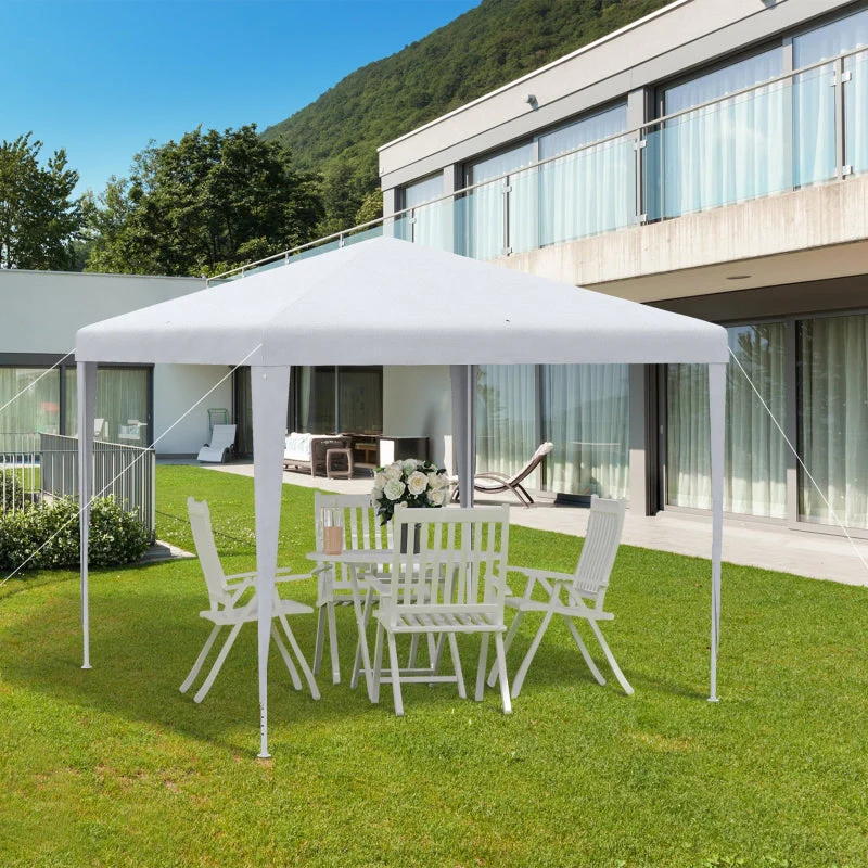 Pavilion, 2.7x2.7m Rectangular Water-Repellent, White - Image 7