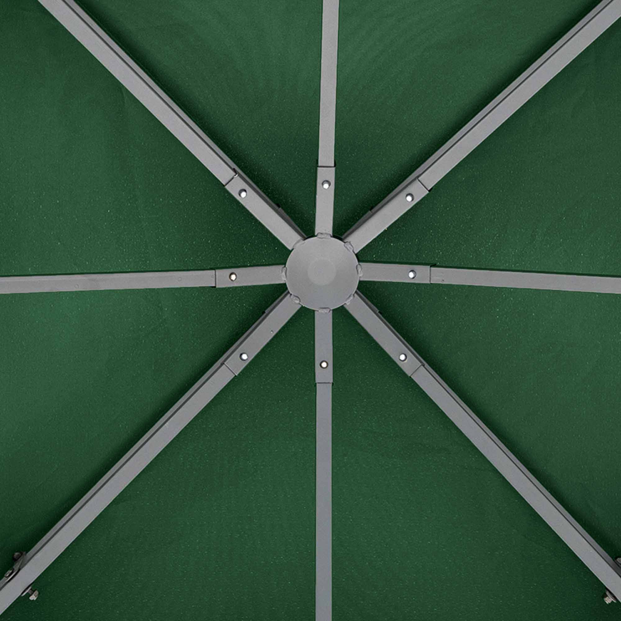 Pavilion Roof Replacement 3x3m Water-Repellent Charcoal Grey Polyester - Image 7