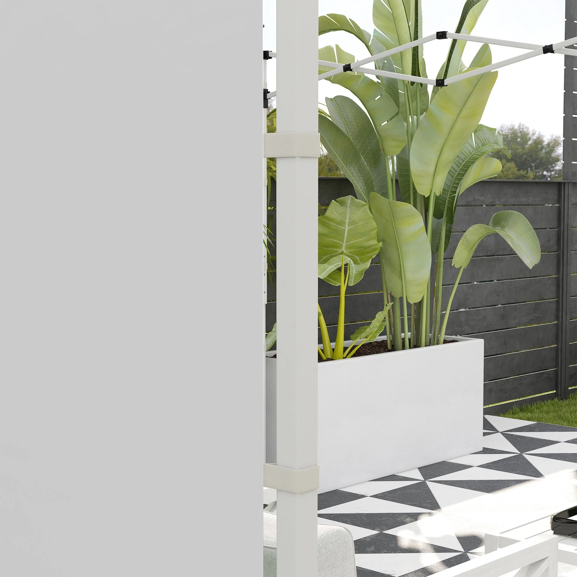 Pavilion Side Panels, Set of 2, Window & Door, Oxford, White - Image 8