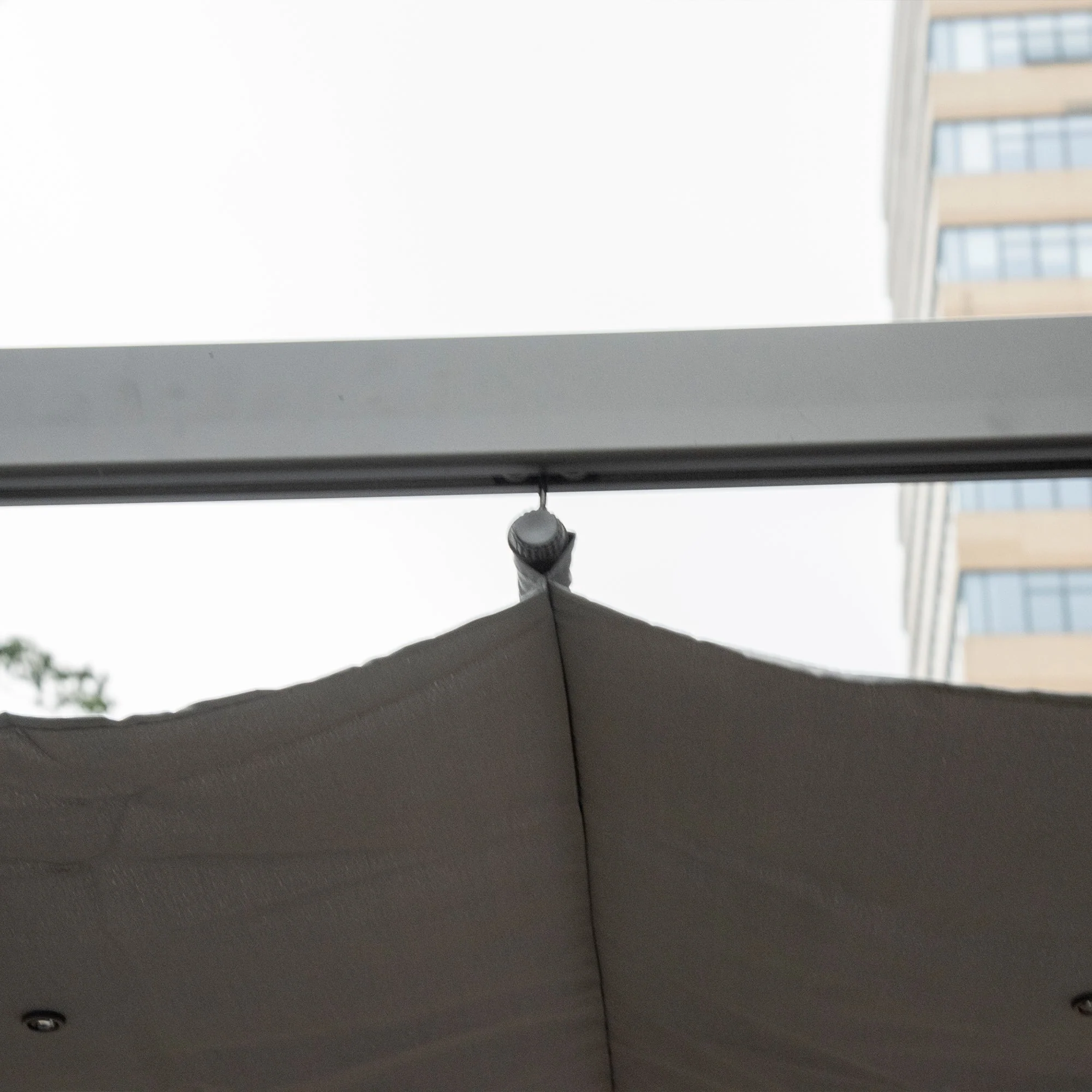 Pergola Pavilion Patio Cover with Sliding Roof, Garden, Aluminum, Charcoal Gray and Dark Gray, 3x3x2.23m - Image 7