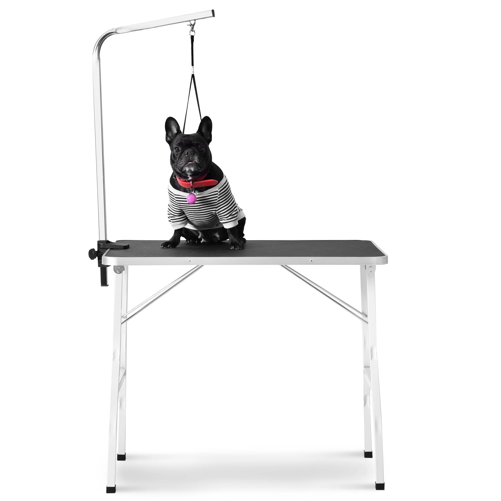 Pet Grooming Table, Foldable with Arm, Rubberized Surface - Image 3