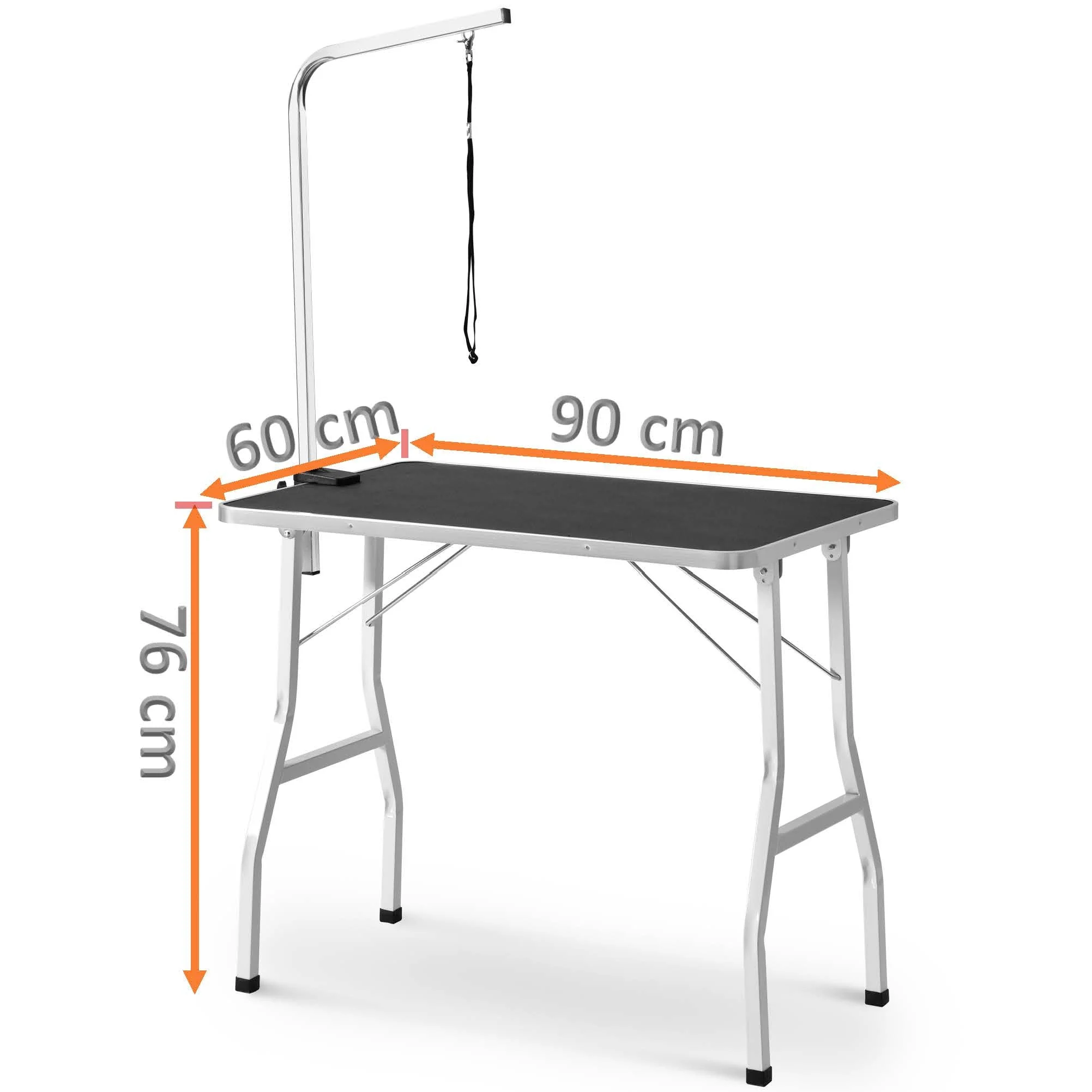 Pet Grooming Table, Foldable with Arm, Rubberized Surface - Image 9