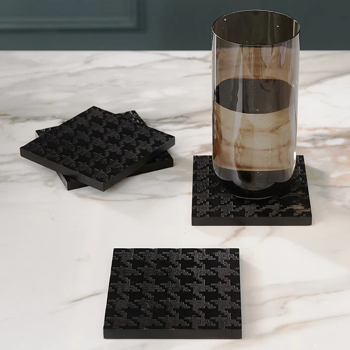 Pied-de-Poule Coasters Set/4
