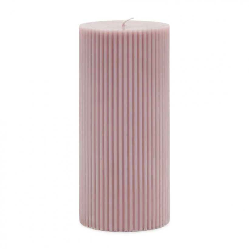 Pillar Candle Rib lilac 7x15