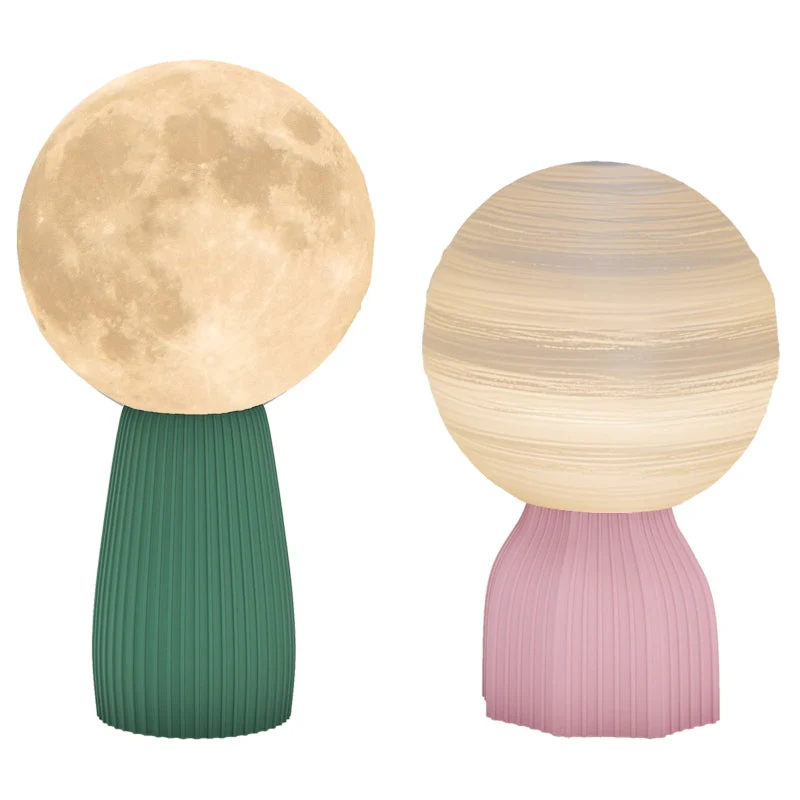 Planetary Table Lamp Set, 3 Colors USB Plastic, White - Image 2