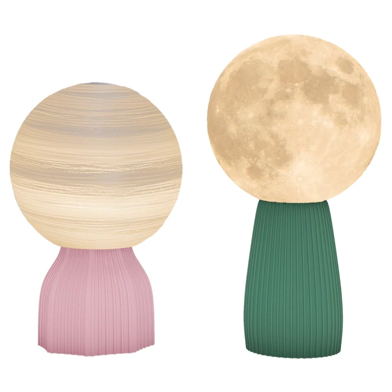 Planetary Table Lamp Set, 3 Colors USB Plastic, White - Image 8