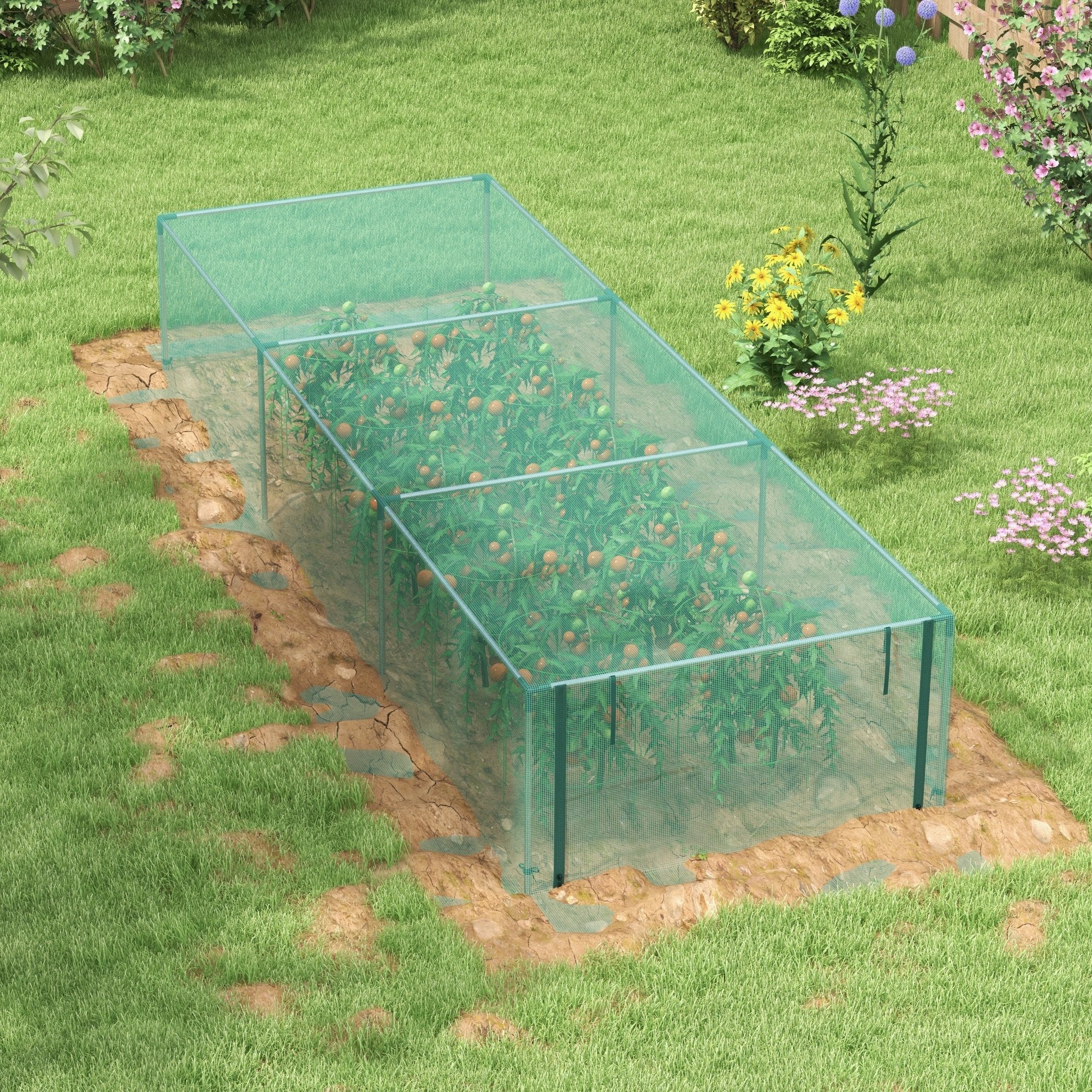 Plant Protection Tent 1.25 x 3.73 m Zippered Door Windproof Insect Net - Image 7