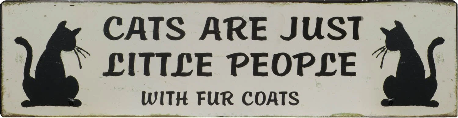 Plaque - Cats Are Just Little People - Metal