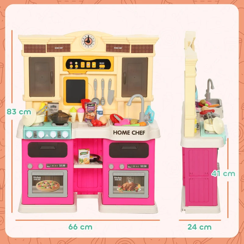Play Kitchen with Running Water, 85-Piece Accessory Set, Lights and Sounds, Multicolor - Image 3