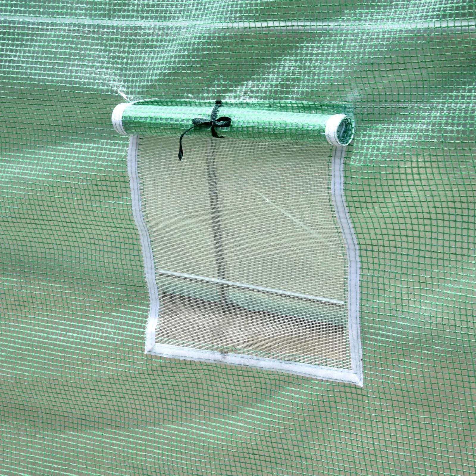 Polytunnel Tomato Greenhouse, 6 Mesh Windows Round Arched, Green - Image 8