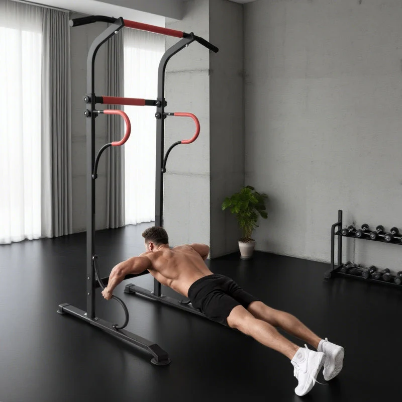 Power Tower Dip Station Height-Adjustable Pull-up Bar Suction Cups - Image 5