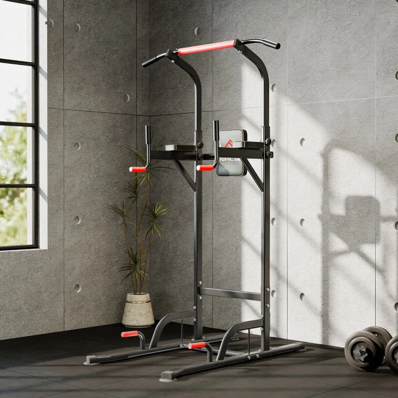 Power Tower Height Adjustable Dip Station Pull-Up Bar Padded - Image 7