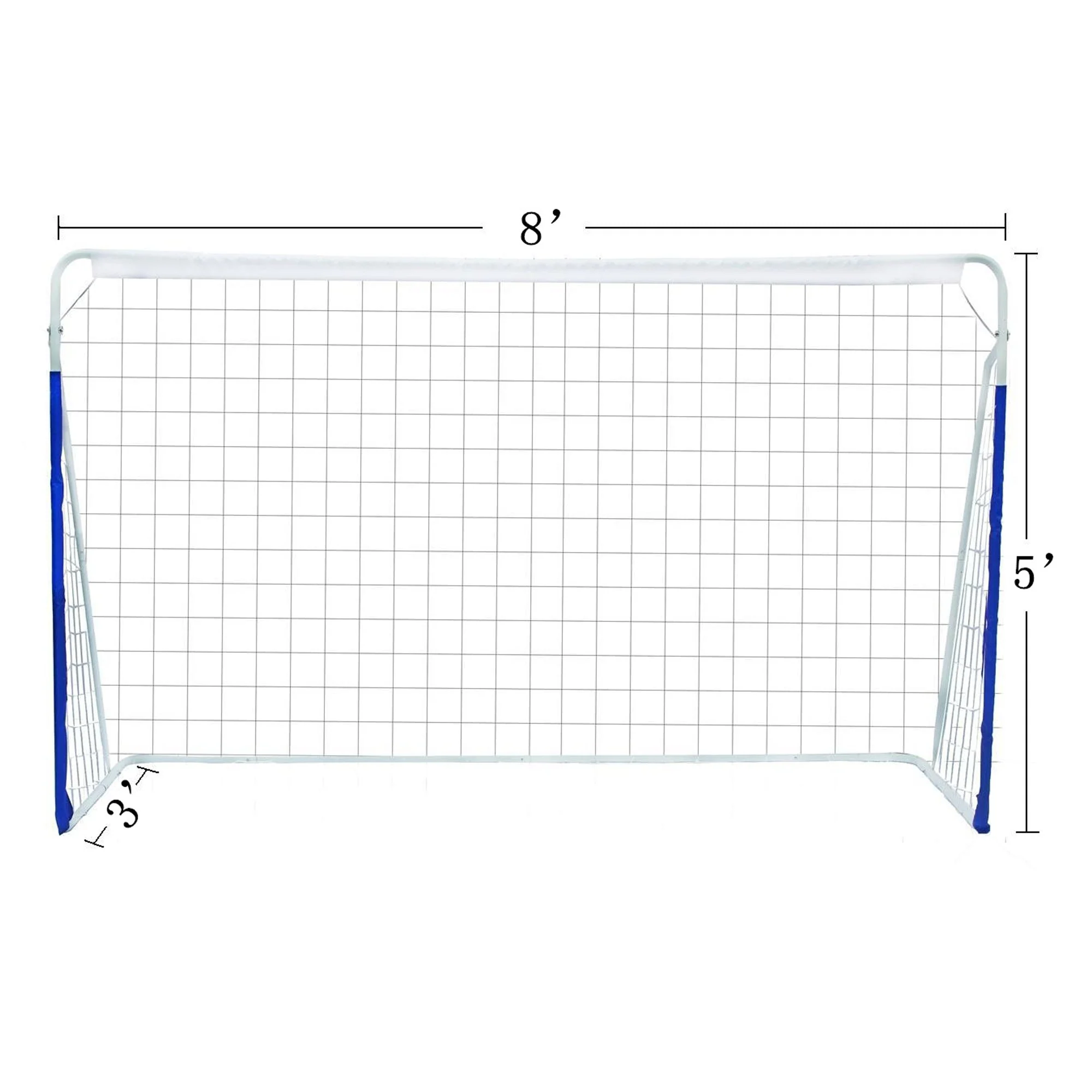Professional Soccer Goal - Heavy-Duty Steel Frame, Blue - Image 3