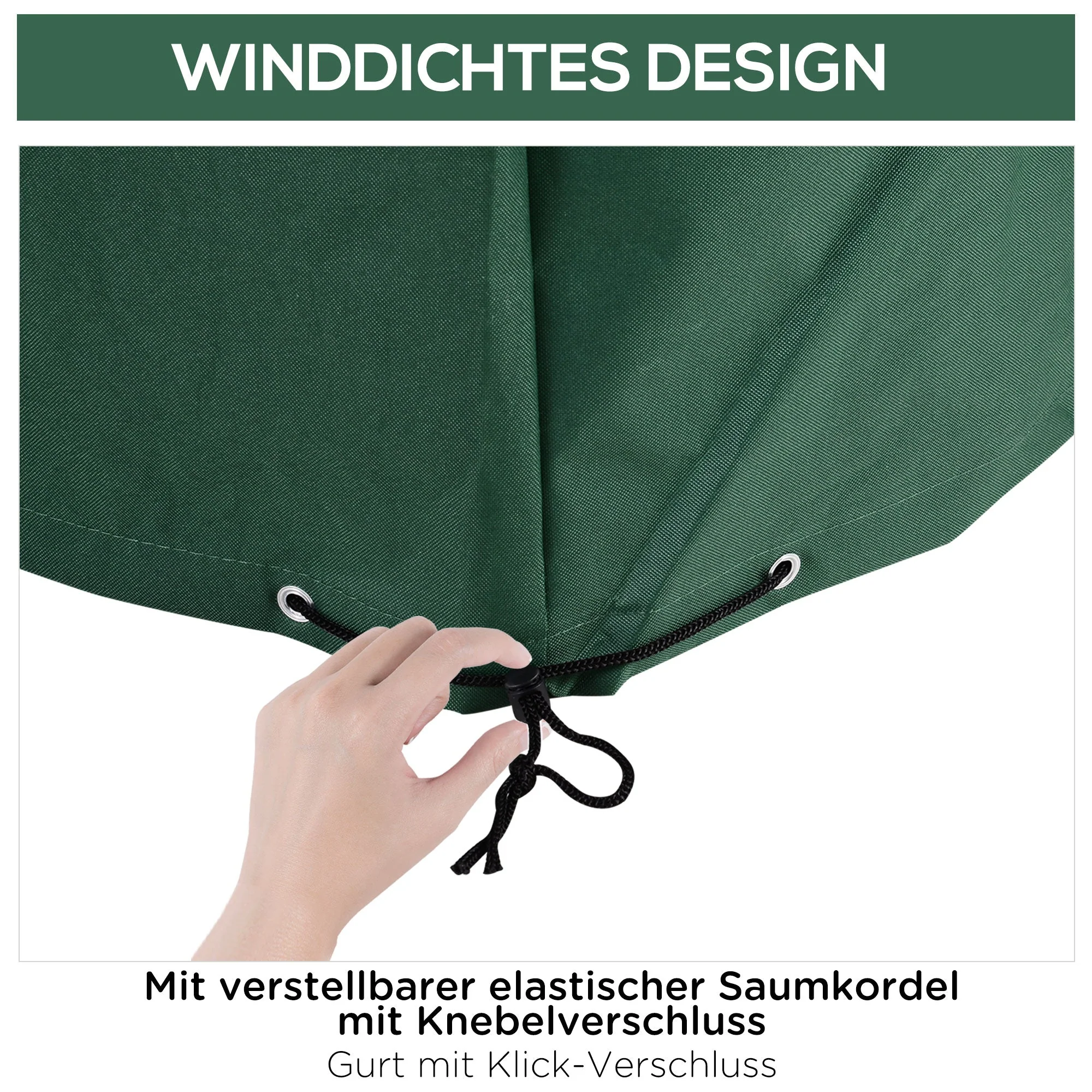 Protective Cover, Garden Furniture 600D Oxford, Green - Image 11