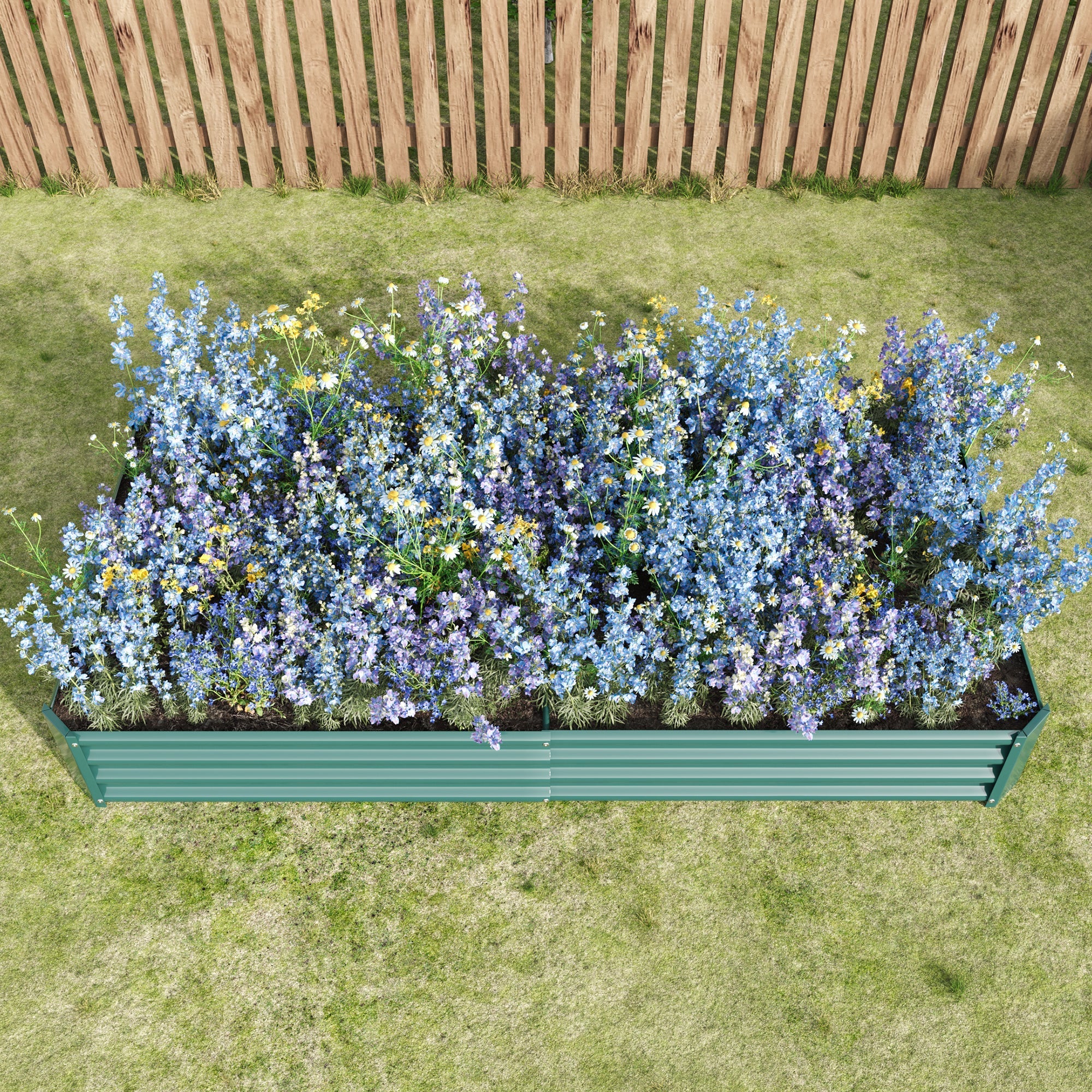Raised Bed, Metal Plant Garden Bed made of Sheet Steel, Anthracite - Image 4