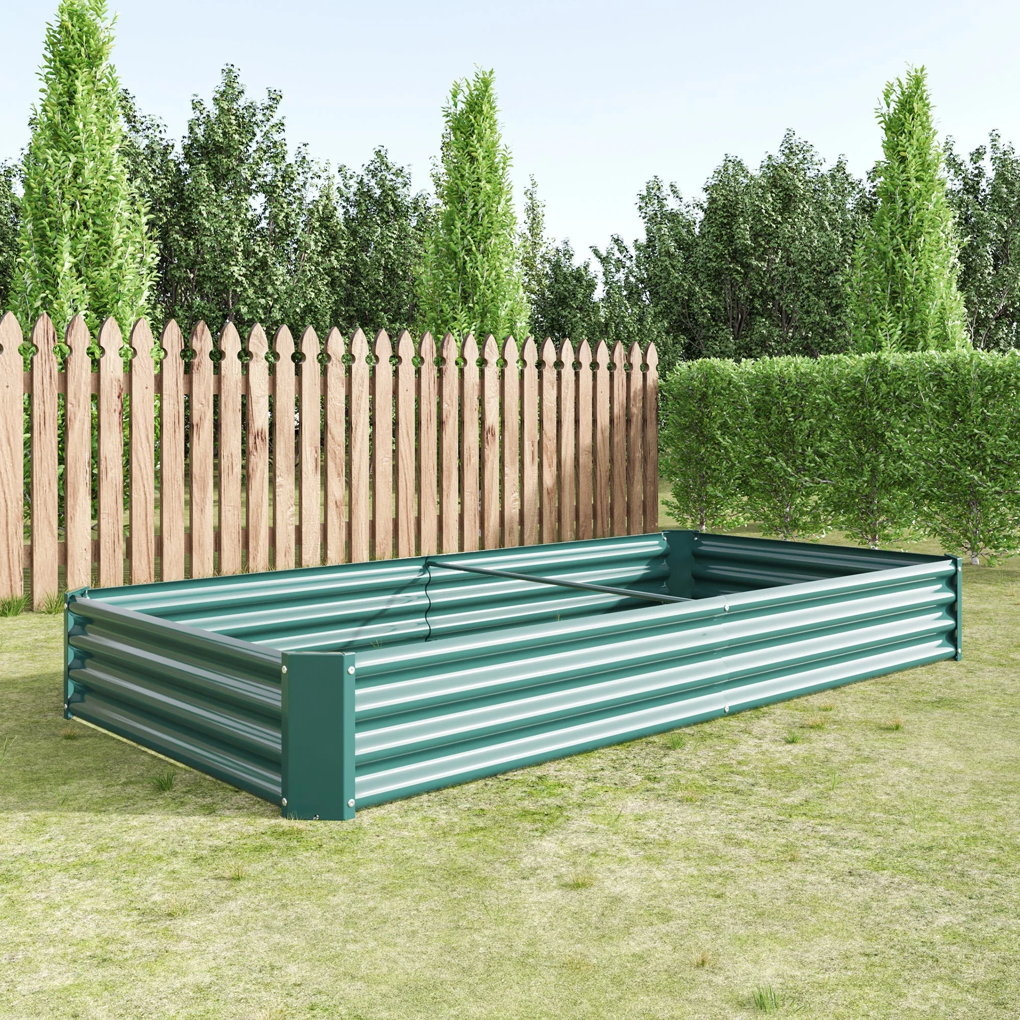Raised Bed, Metal Plant Garden Bed made of Sheet Steel, Anthracite - Image 5