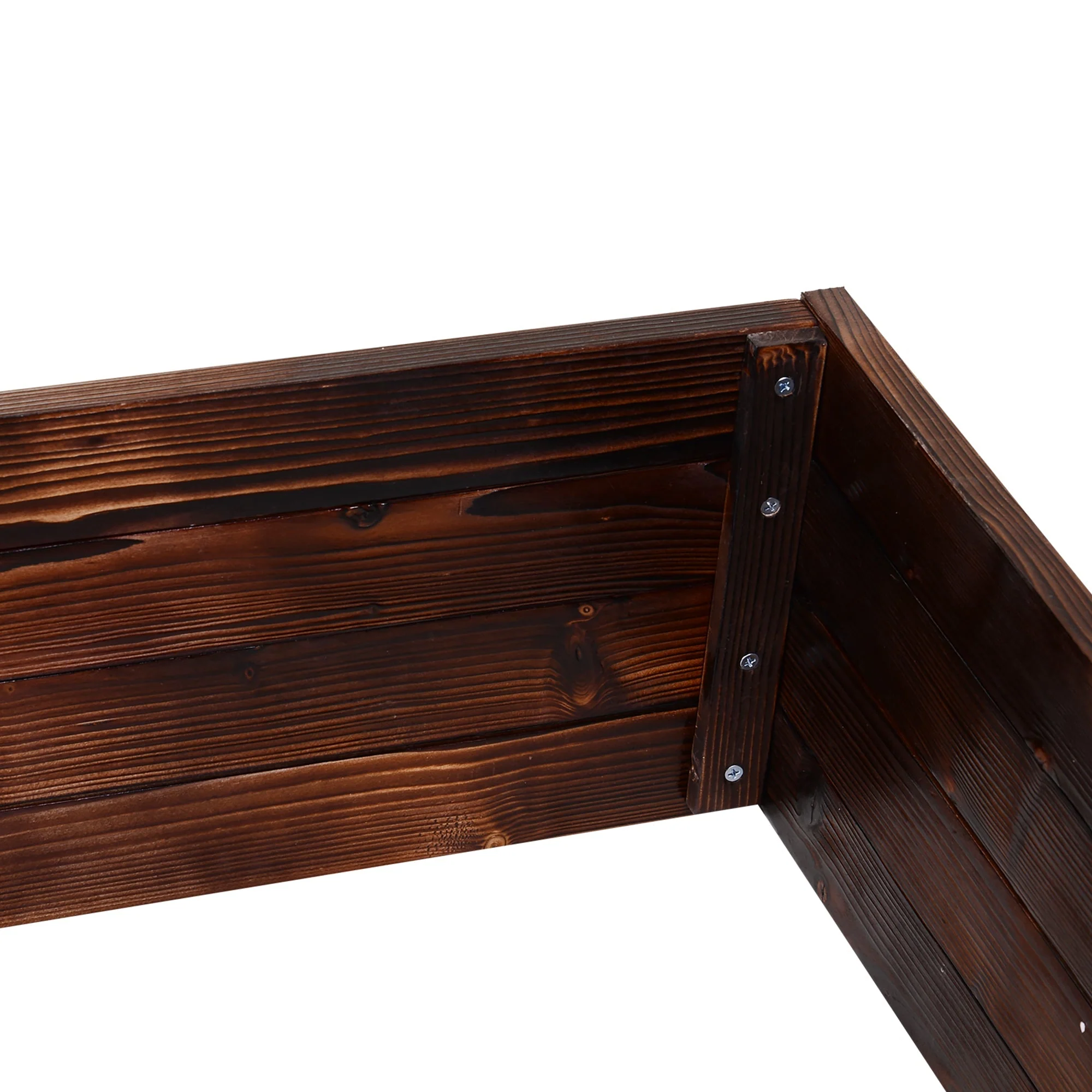 Raised Bed Planter Box, Vegetable Herb Solid Wood, Dark Brown - Image 7