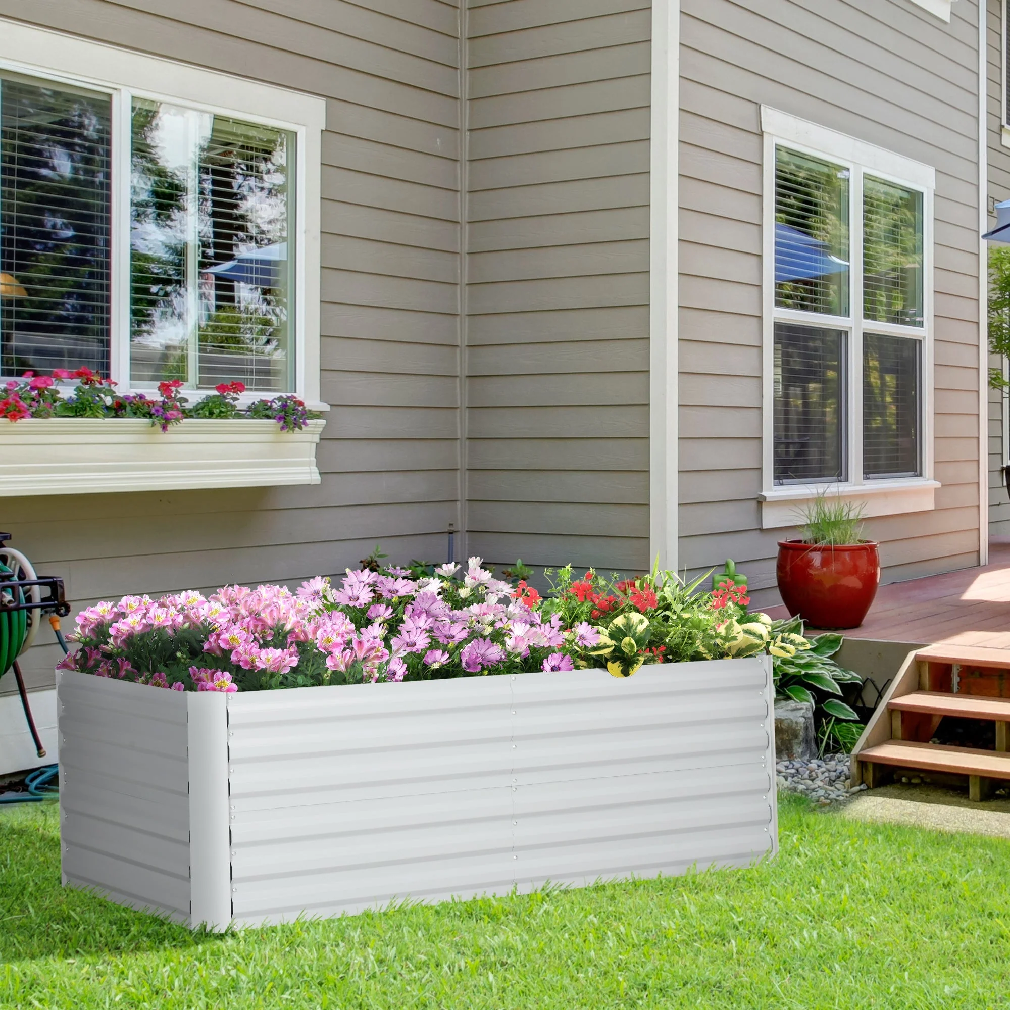 Raised Bed, Steel Planter 180x90x60cm, Steel