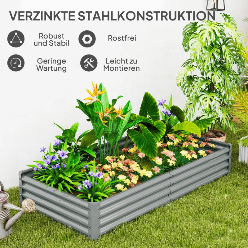 Raised Bed, Weather-Resistant Cold Frame Garden Planter, Steel - Image 5