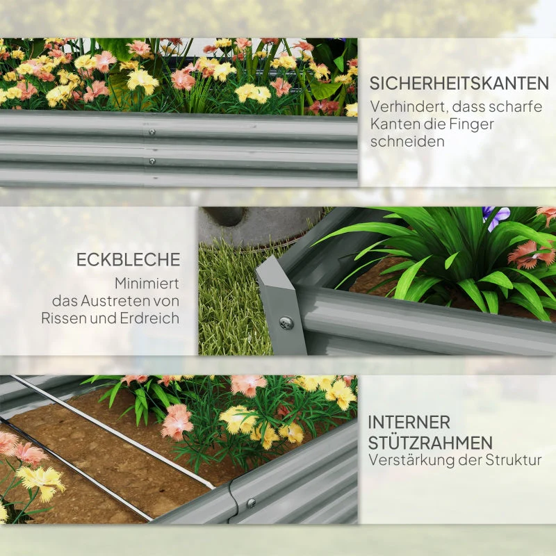 Raised Bed, Weather-Resistant Cold Frame Garden Planter, Steel - Image 7