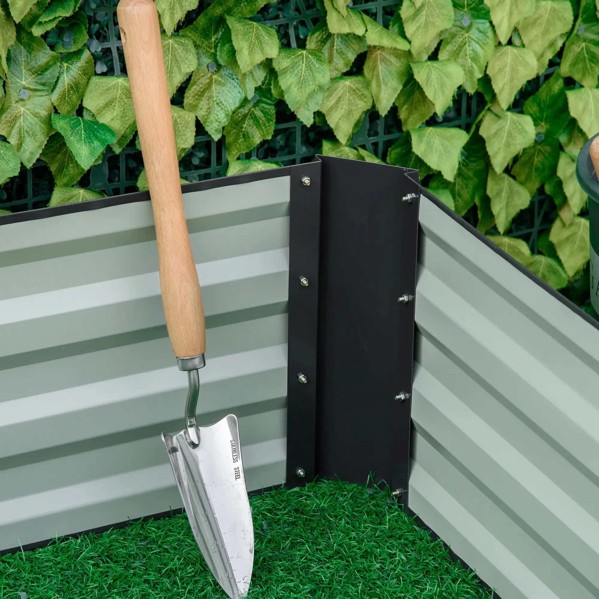 Raised Garden Bed, Open Base Easy Assembly Steel, Grey - Image 6