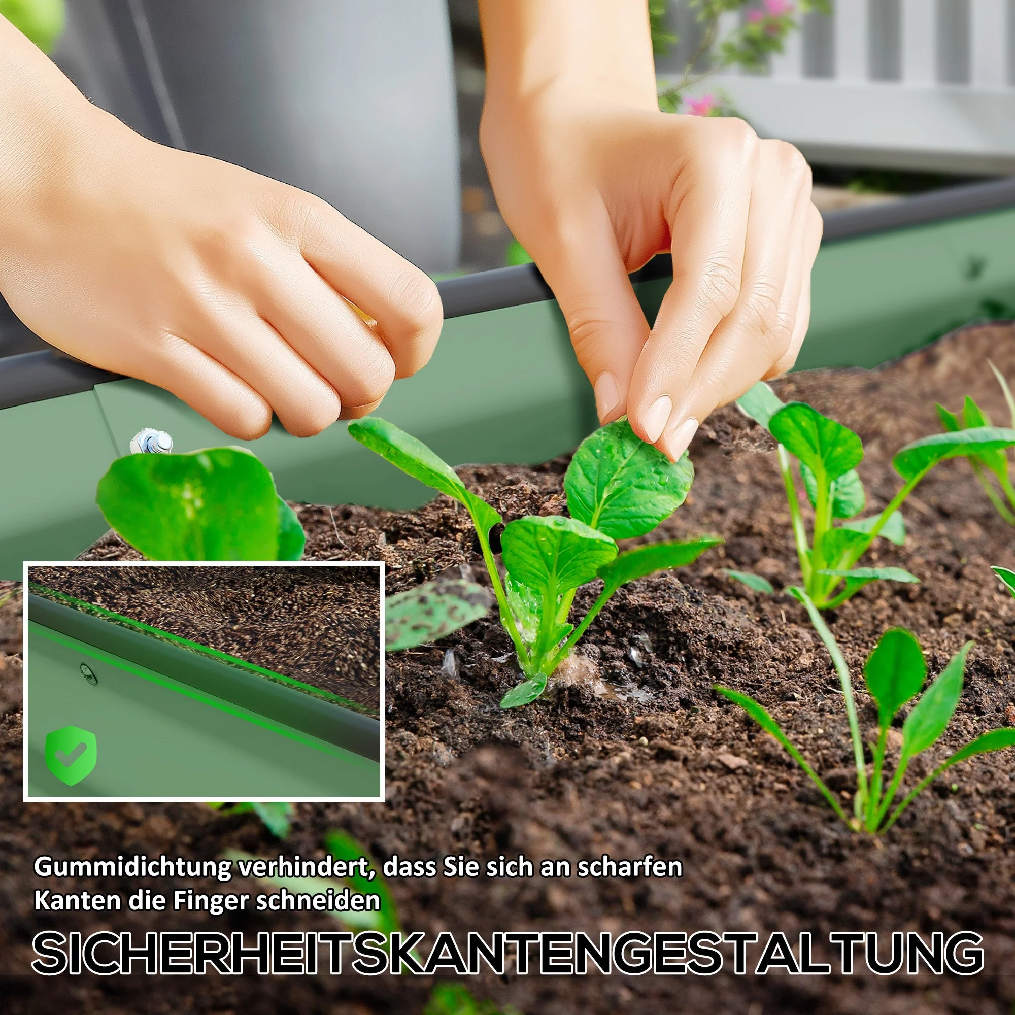 Raised Garden Beds 2-Piece Stackable Planters 181x93x30cm Steel - Image 6