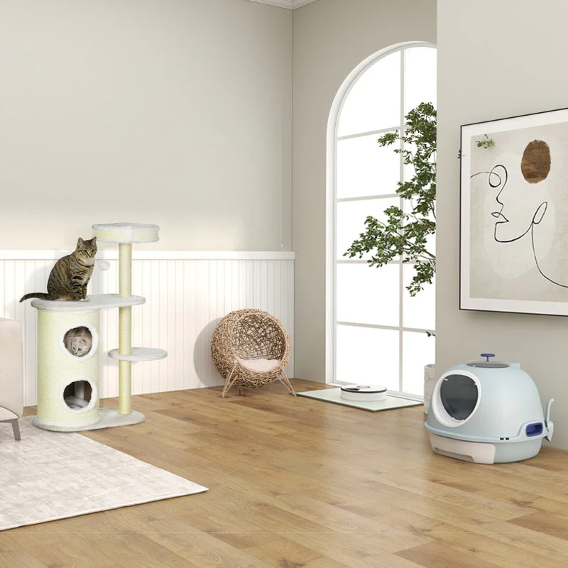 Rattan Cat House, Cushion Cat Cave, Raised Feet, Natural - Image 7