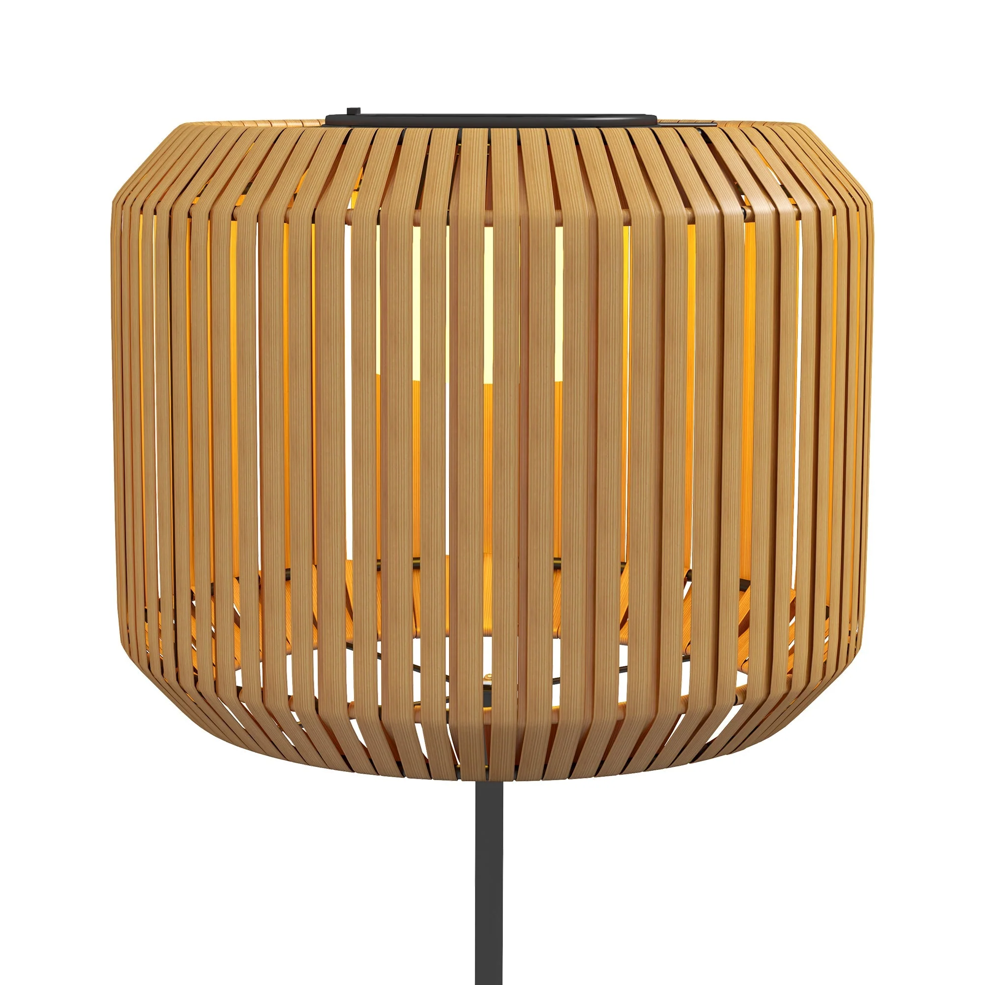Rattan Solar Lamp Path Light, Warm White, Waterproof LED Garden Light, Steel - Image 7