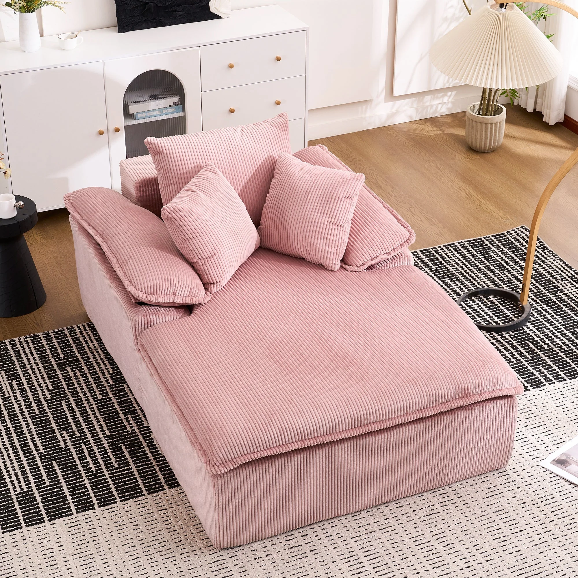 Reclining Sofa 46cm High Frameless Design Wide Armrests - No Assembly