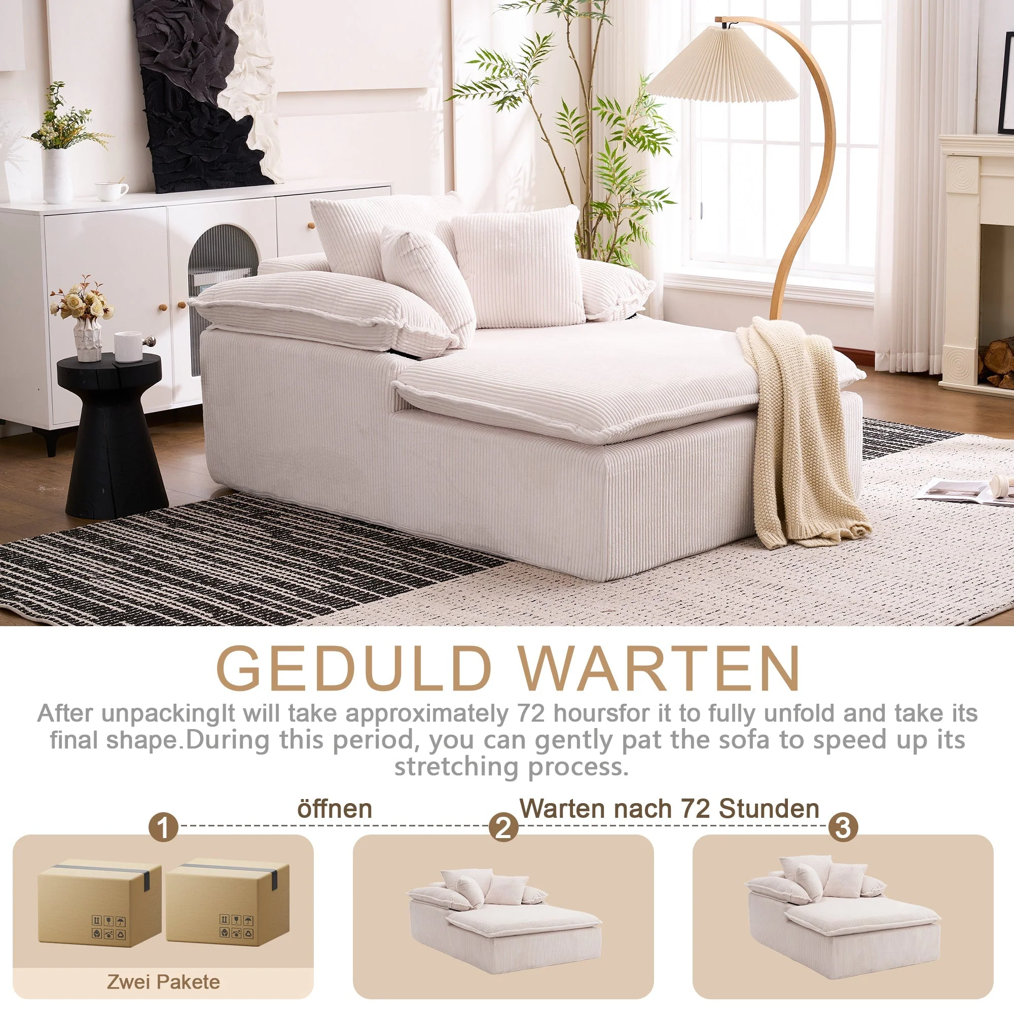 Reclining Sofa 46cm High Frameless Wide Armrests - Image 4