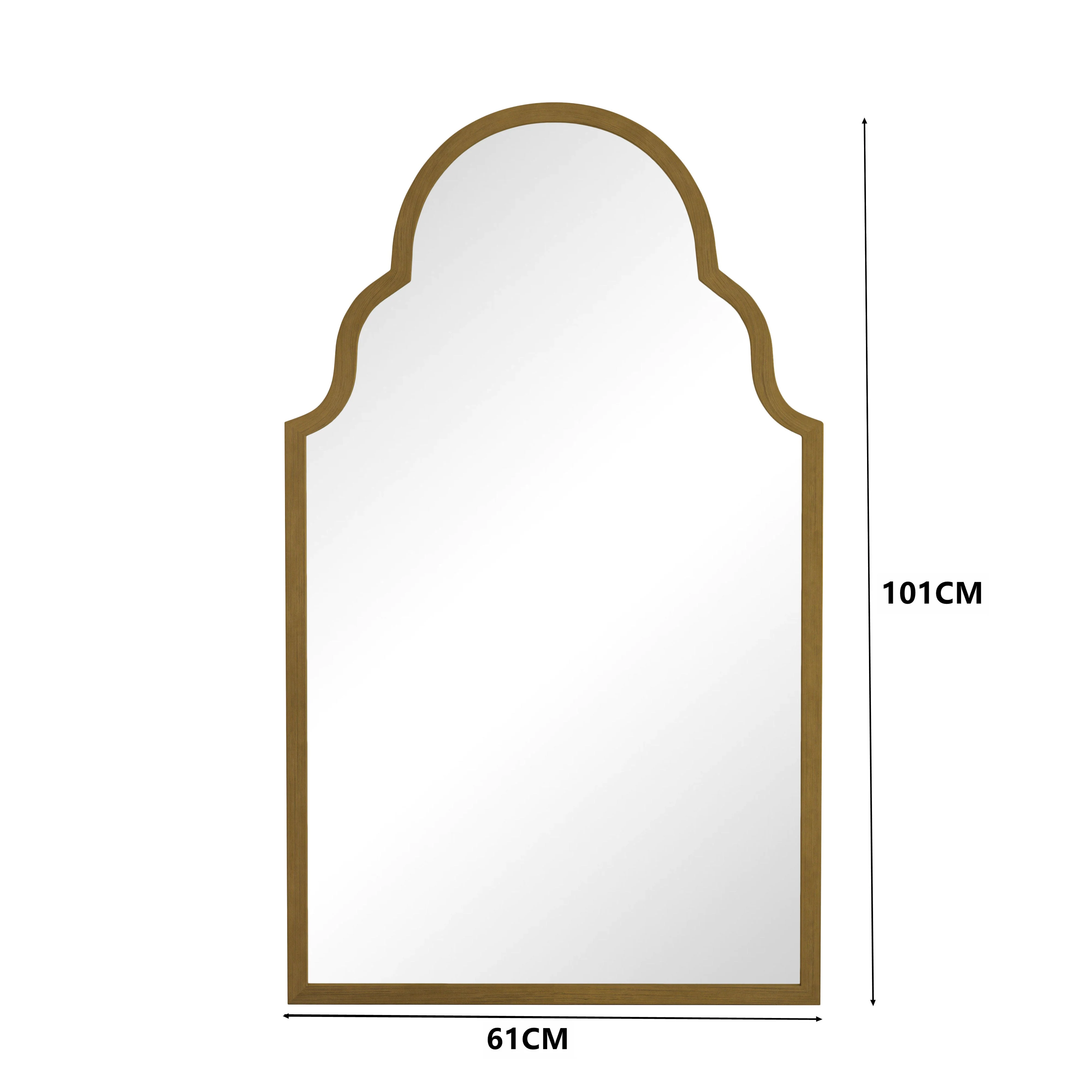 Rectangular Mirror, 61x101CM Wall Metal Frame, Bronze - Image 4